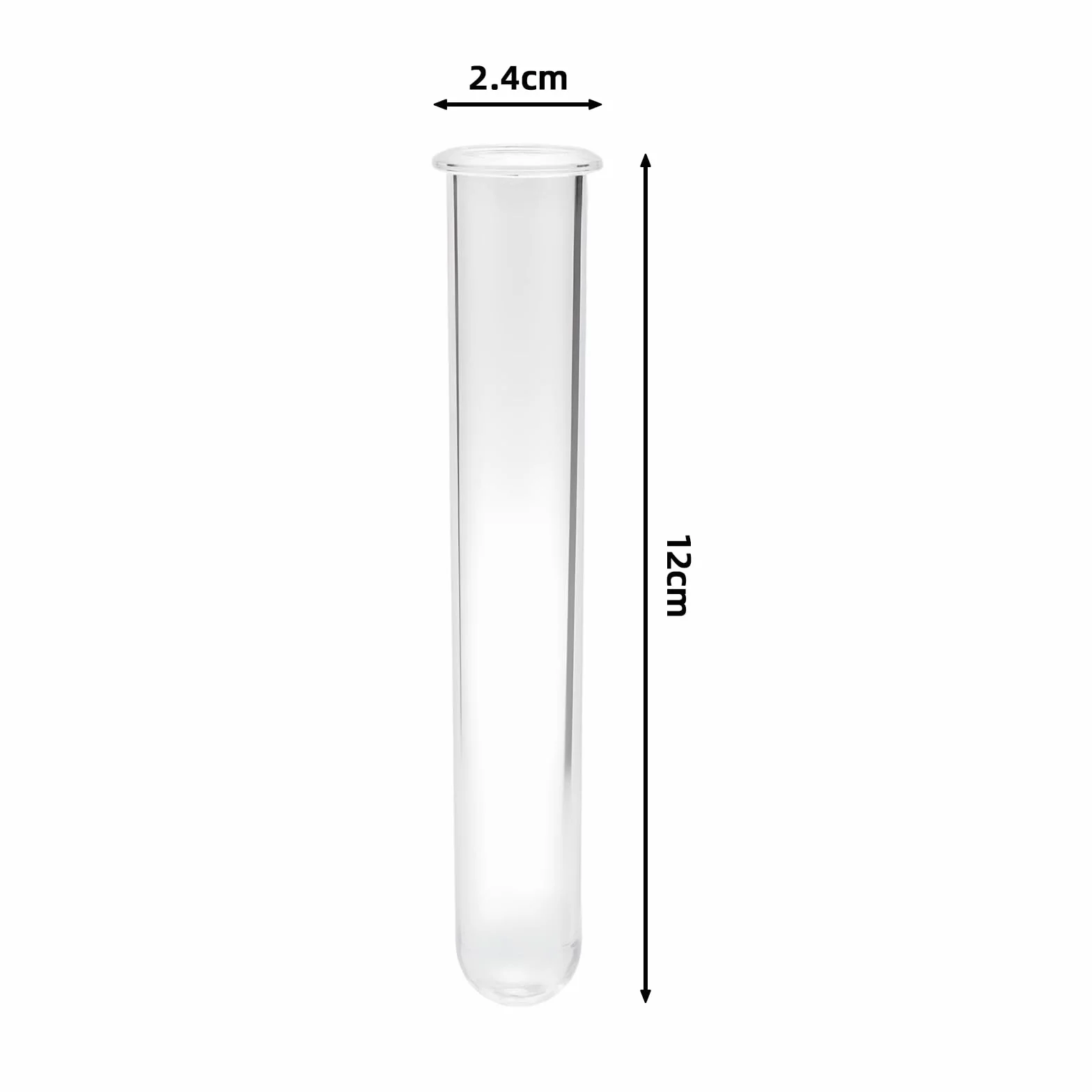 Akrylowe probówki przezroczyste 12 cm do laboratorium chemii biologii
