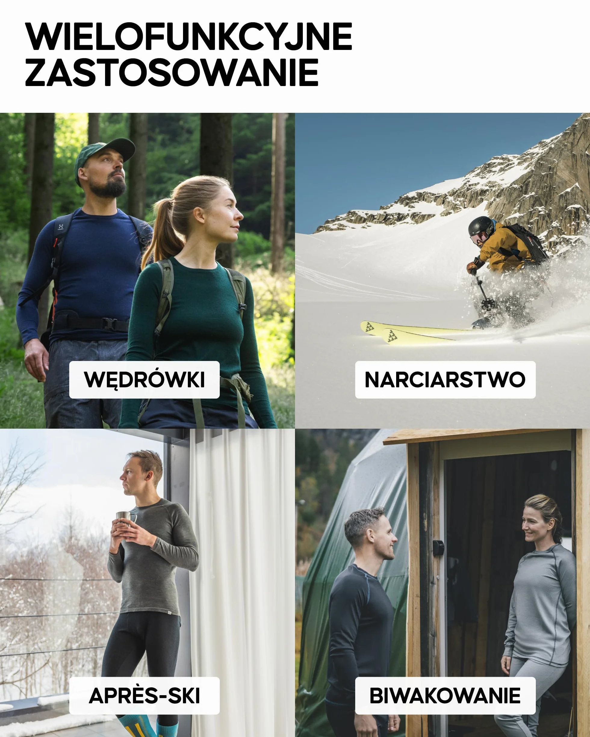 DANISH ENDURANCE Bielizna Termoaktywna Merino, Długie Kalesony Męskie, Wełna Merino, Zestaw Termoaktywny, Odzież Termiczna na Zimę