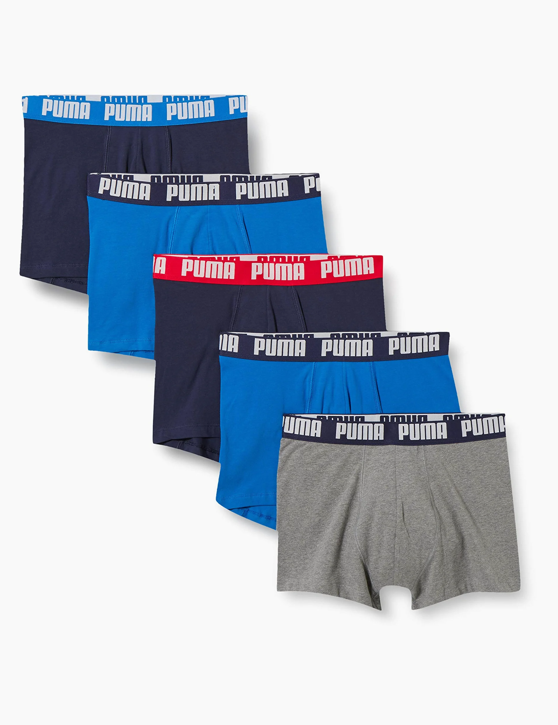 PUMA Bokserki męskie (5 sztuk), niebieski/szary, XXL