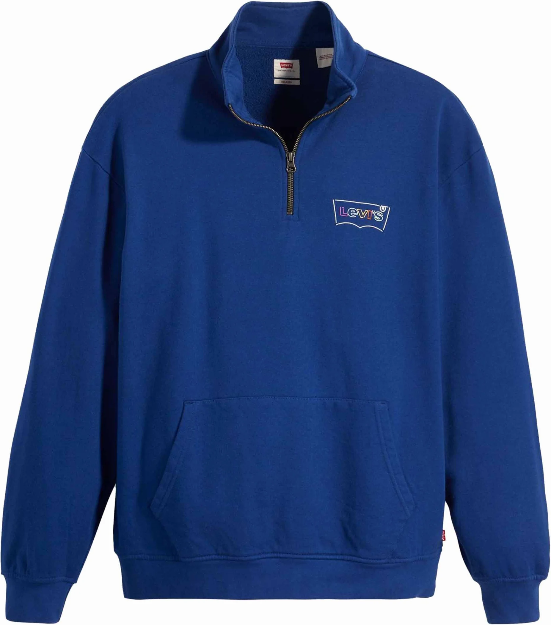 Levi's Mężczyźni Rlxd Graphic 1/4 Zip Pkt 0, Batwing Sodalite Blue, XS