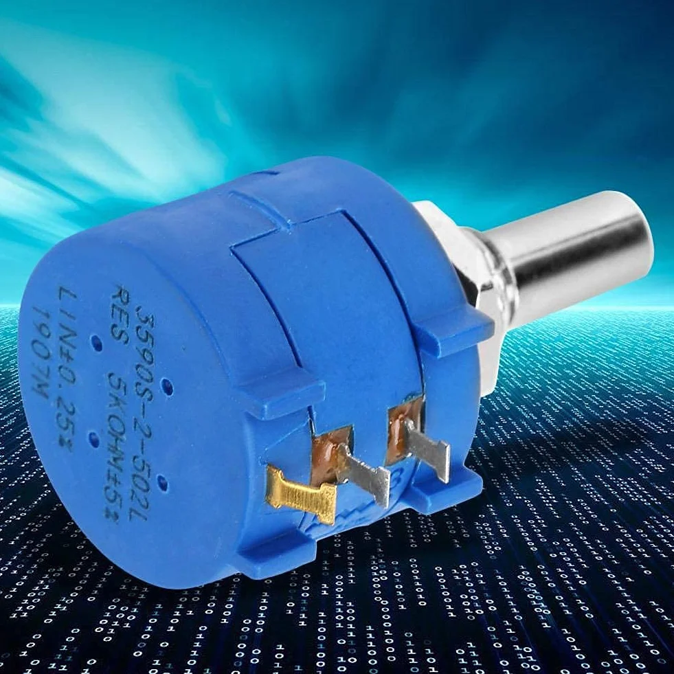 Potencjometr wieloobrotowy 3590S-2-502L 5K Ohm regulowana rezystancja uzwojenia precyzyjny potencjometr wieloobrotowy