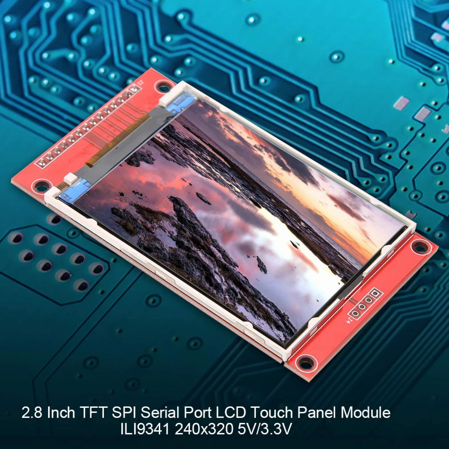 2,8 Zoll ILI9341 240x320 5 V / 3,3 V TFT SPI LCD-Anzeigemodul Serieller Anschluss LCD-Touchscreen-Modul Farbdisplay, Unterstützung 65K-Farbdisplay(mit Berührung)