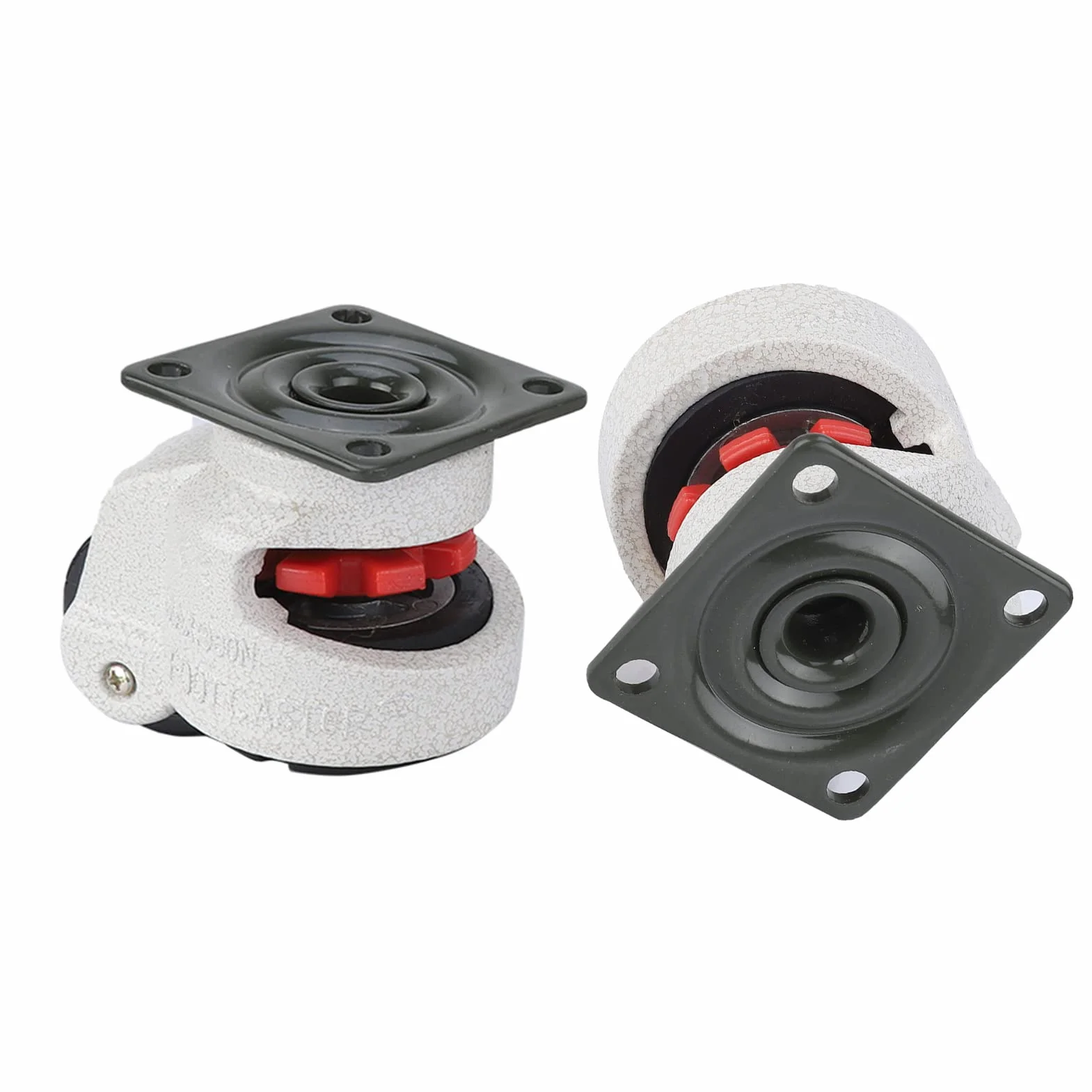 4 stücke Rollen Nylon Aluminiumlegierung Industrielle Maschine Nivellierung Nachlauf GD-40F