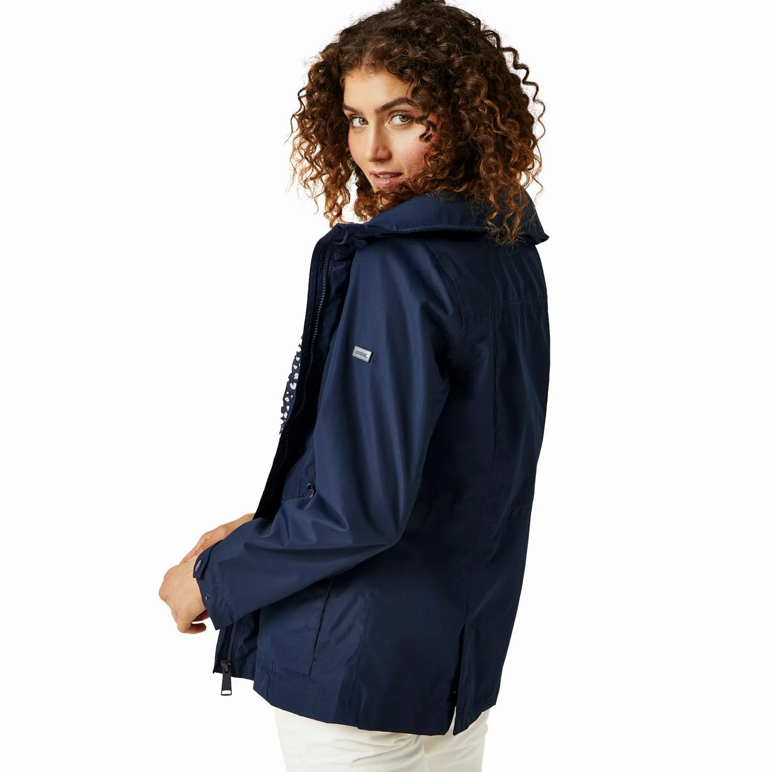 Regatta Regatta Damski płaszcz przeciwdeszczowy z kapturem Navassa na całej długości Kobiety Regatta Women's Navassa Waterproof Jacket