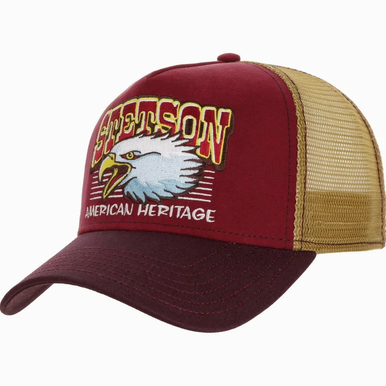 Stetson Czapka Trucker Eagle HeadKobiety/Mężczyźni - tirowca baseball cap z meshu Snapback, daszkiem, daszkiem Jesień Lato Wiosna Zima