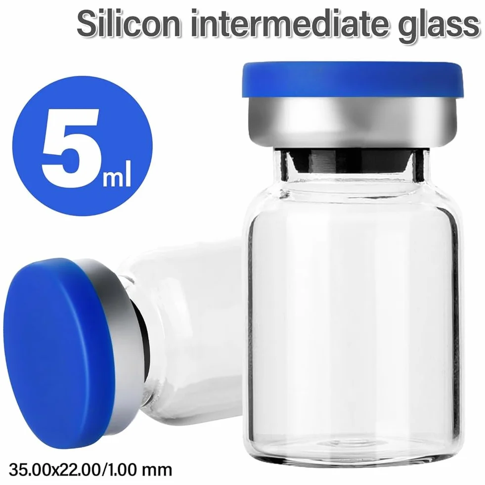 Sterylne puste fiolki z samoregenerującym się portem wtryskowym, z aluminiową plastikową nasadką, zamknięte puste fiolki (5 ml 10 .)