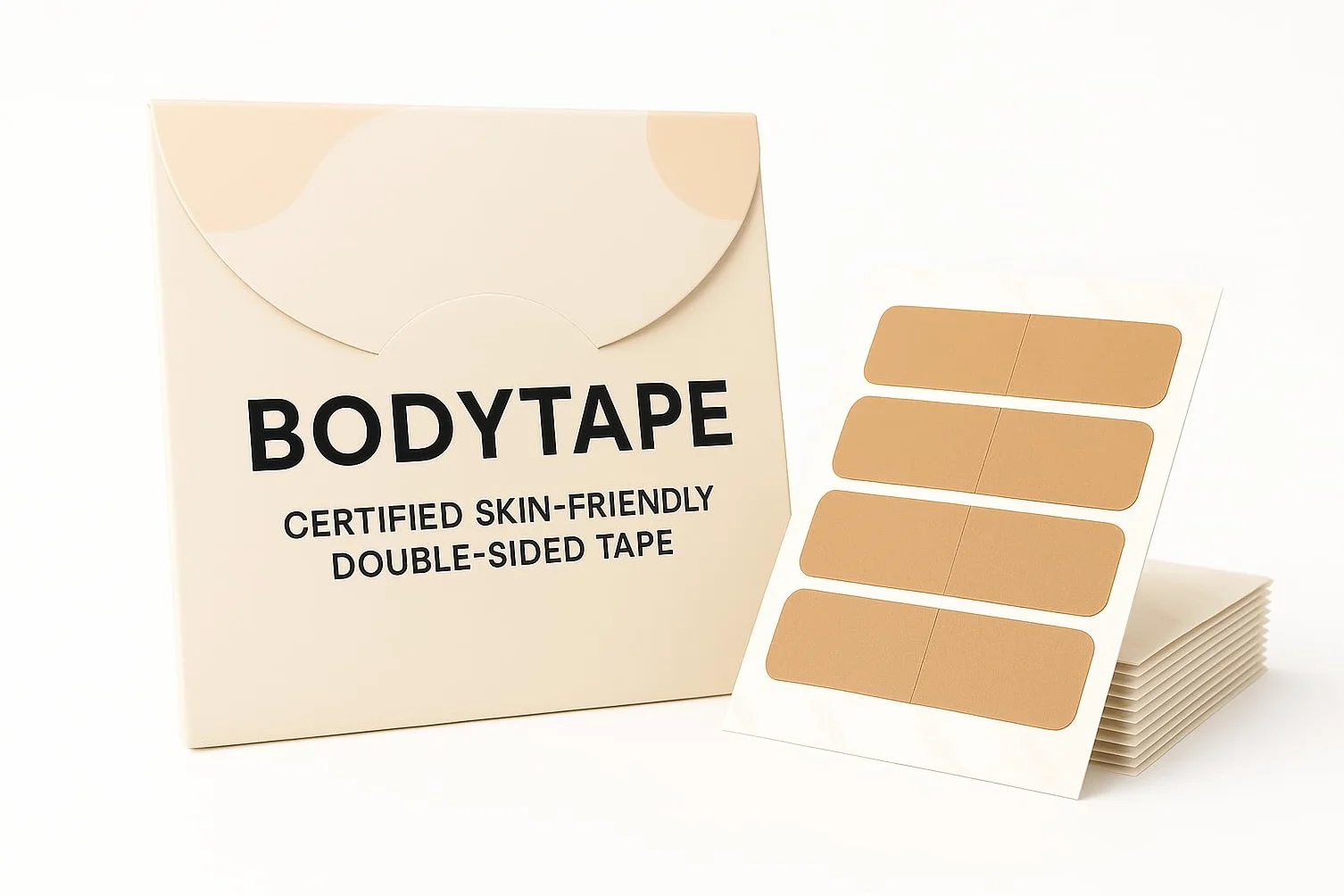 Dpm tape - Body Tape - Przezroczysta dwustronna taśma klejąca na dekolty, paski na ramię i odzież, hipoalergiczna z certyfikatem ISO, bez pozostałości, przenośna, 40 sztuk