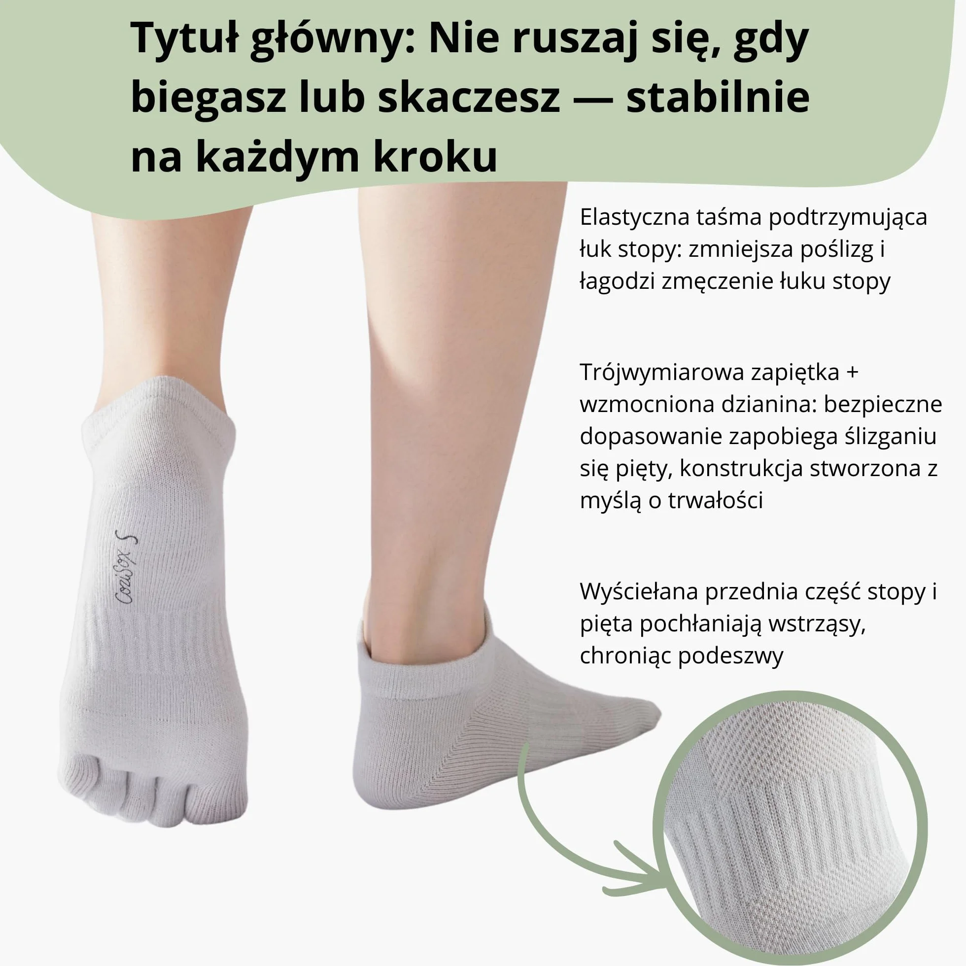 Skarpetki z Palcami Bawełniane, Cienkie i Oddychające Pięciopalczaste Skarpety Sportowe do Biegania, Odprowadzające Wilgoć, do Kostki, 5 Par