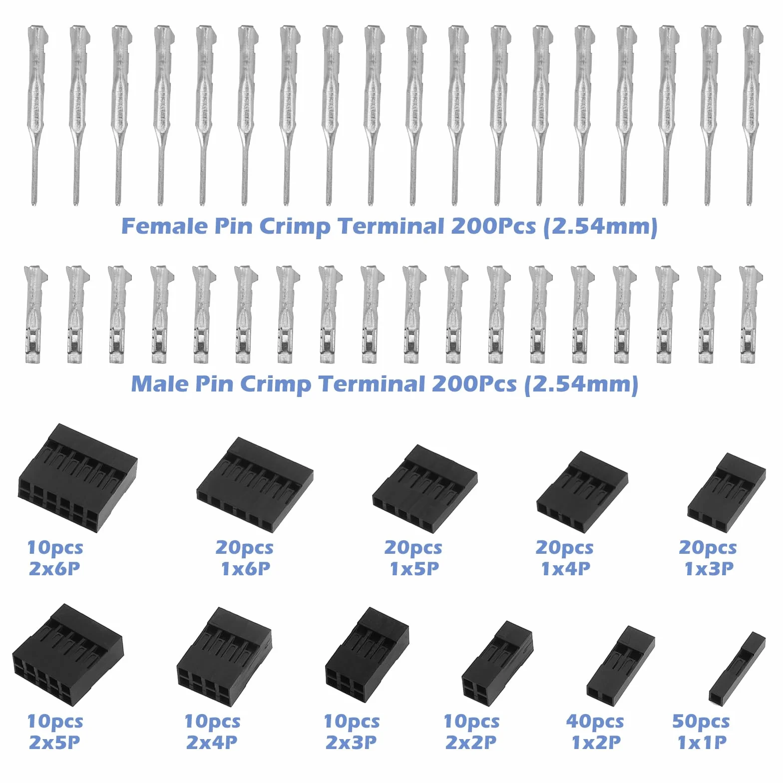Zestaw wtyczek DuPont (620 szt.), wtyczka Dupont 2,54 mm, męska-żeńska, 1-6 pinów, wtyczka JST, do projektów elektronicznych DIY, Arduino, Raspberry Pi, z pudełkiem do przechowywania