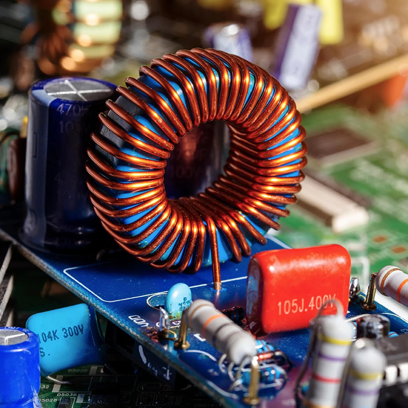 QUARKZMAN 20 sztuk metalicznych kondensatorów z folii polipropylenowej CBB22 630 V 223J 0.022UF kondensatory asortyment do urządzeń elektronicznych i żarówek energooszczędnych, kolor czerwony