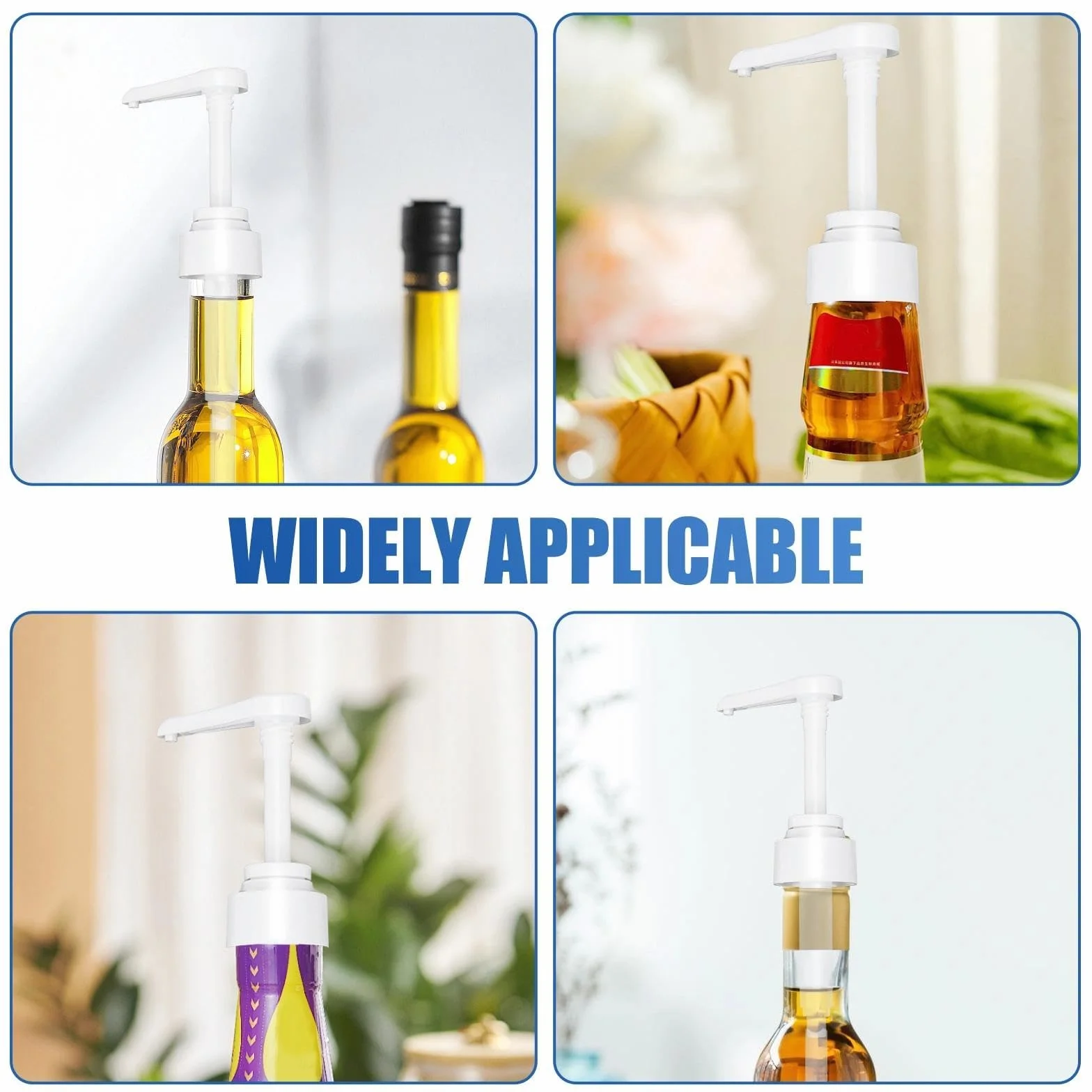 AKONE Monin Pompka 1L, Pompka dozująca syrop, zestaw 2 sztuk dozowników syropu, wielokrotnego użytku do butelki Monin, Kompatybilny z pompką Monin 0,7/1,0 L