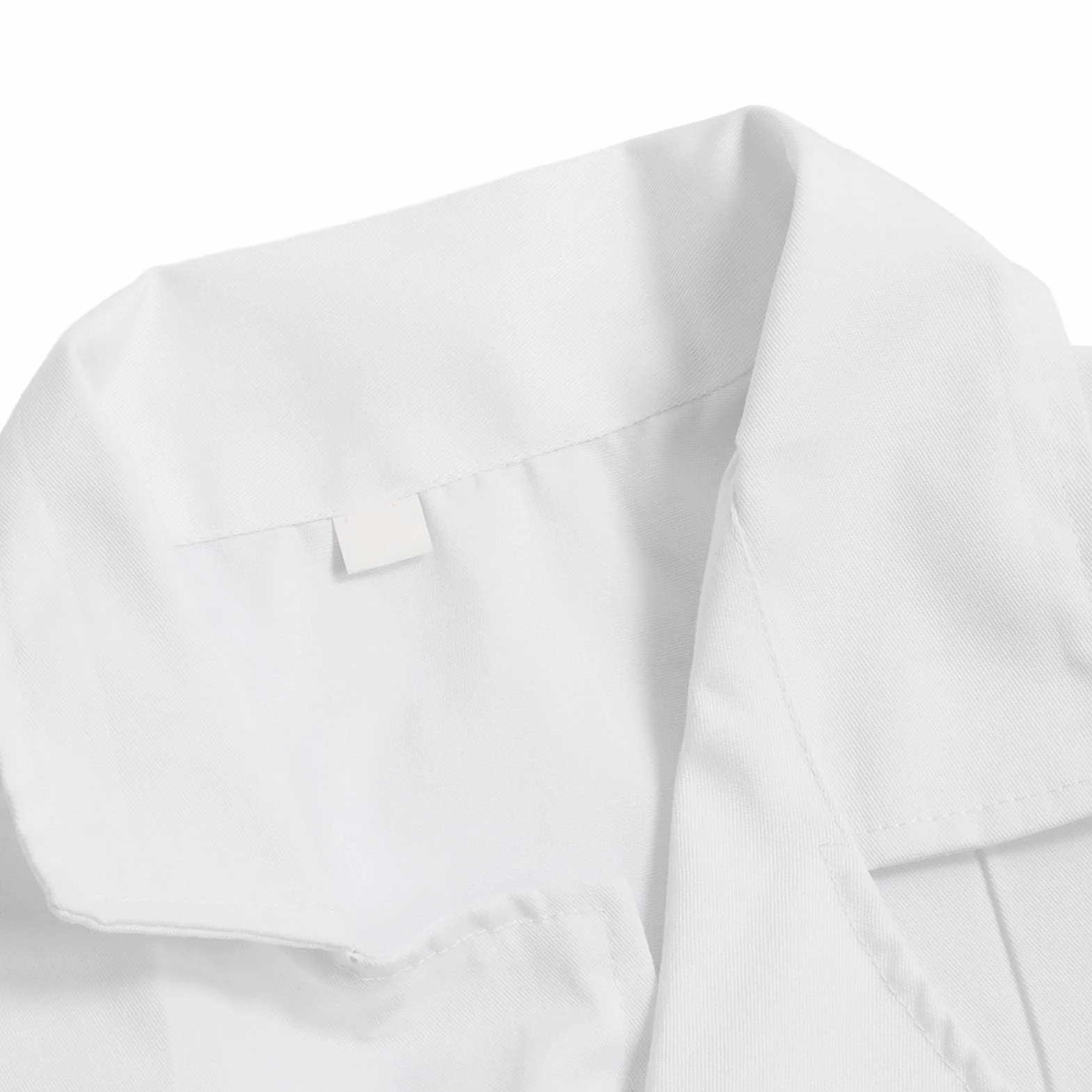 Biały Fartuch Laboratoryjny, Poliestrowo-bawełniany Fartuch Laboratoryjny z Długim Rękawem dla Pracowników Służby Zdrowia dla Lekarzy (Bawełna (elastyczny mankiet) S)
