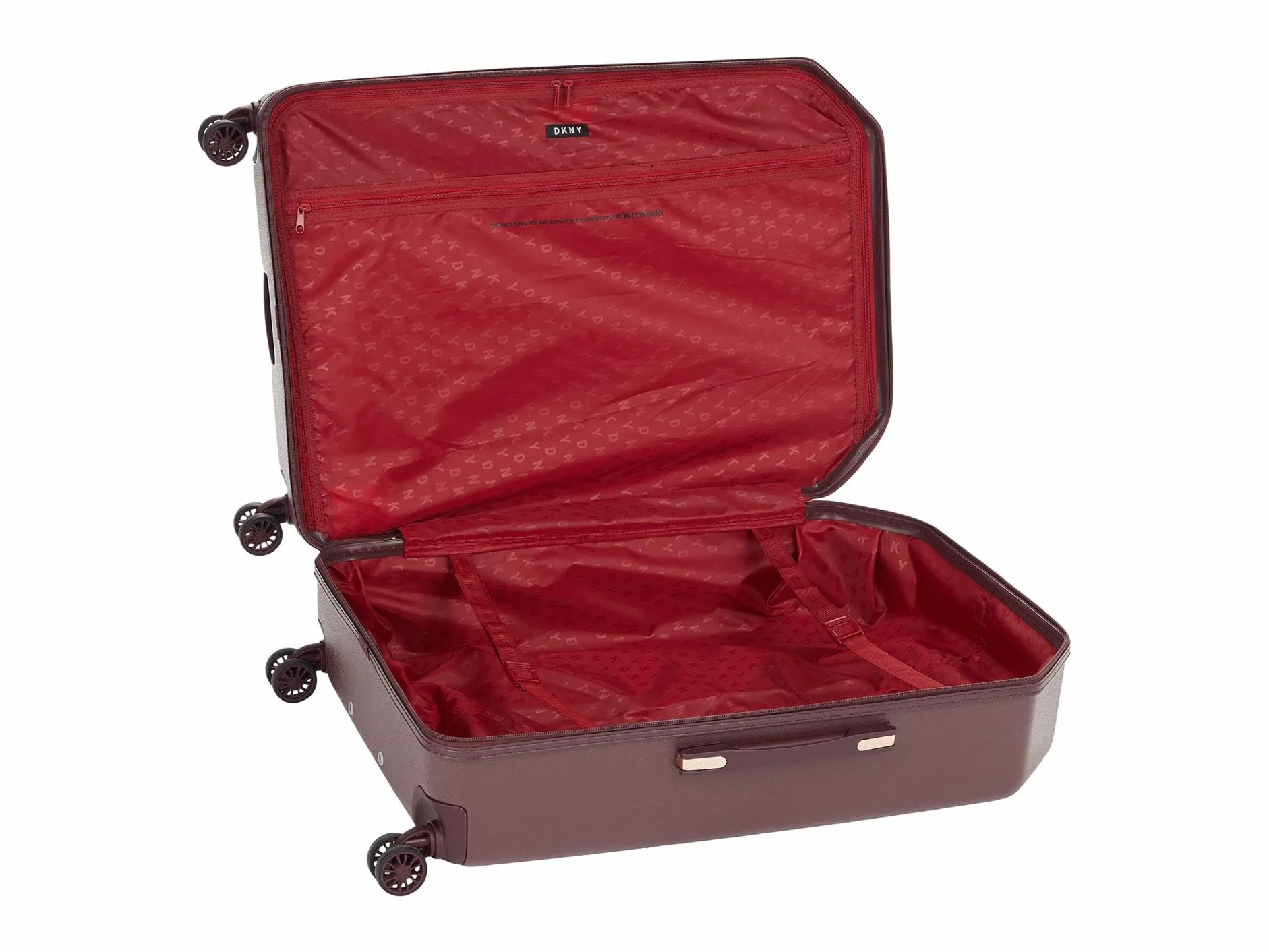 DKNY Metalowe logo Aufrecht 30 Inch Upright Gepäck Burgund Allure