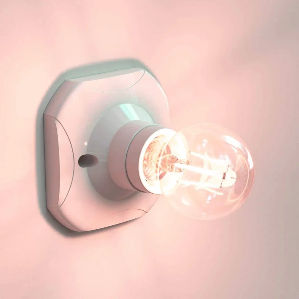 4 sztuki oprawek LED E27 na ścianę i sufit, żarówka do korytarzy, schodów, balkonów, szaf, piwnic (220-250 V, prostokątna, biała)
