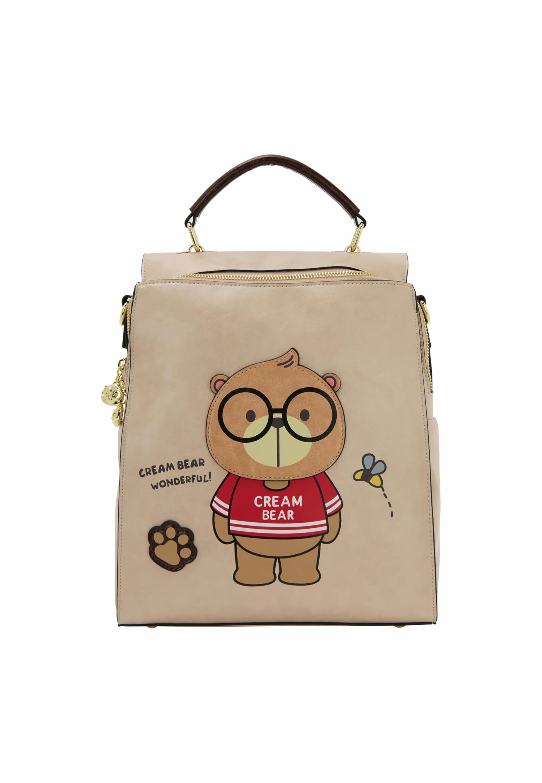 myMo pop Cream Bear plecak dziewczęcy, beżowy, jeden rozmiar, beżowy, jeden rozmiar