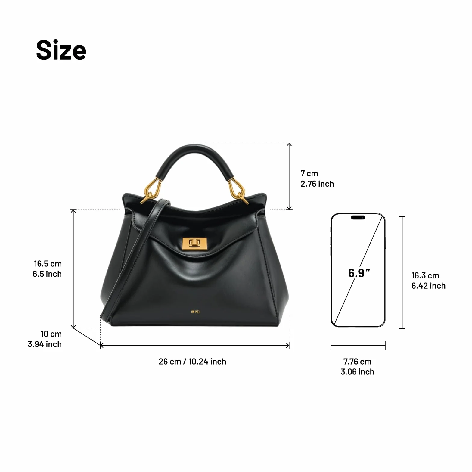 JW PEI Torebki Lucia z Uchwytem Górnym