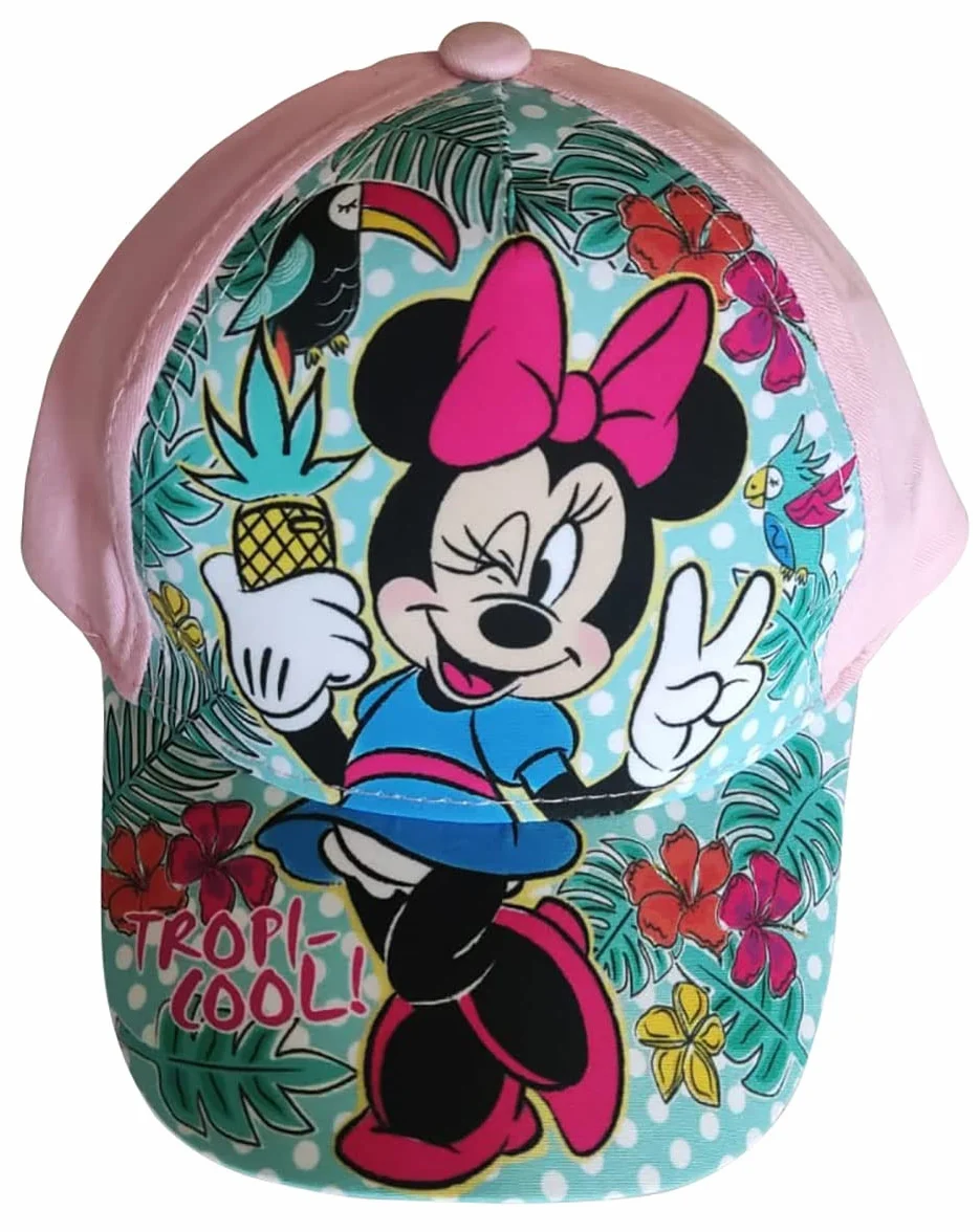 Disney Minnie Mouse Cap czapka z daszkiem Tropi-Cool! różowa dla dzieci, dziewcząt i chłopców (as3, Numeric, Numeric_54, różowa), Rosa, 54 cm