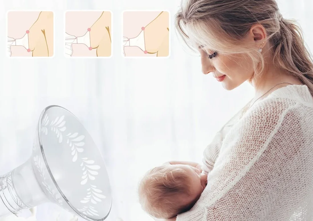 Neno® Lejek do laktatora, więcej mleka i większy komfort podczas odpompowywania, do stosowania z każdą pompką do mleka Neno, rozmiar 21 mm
