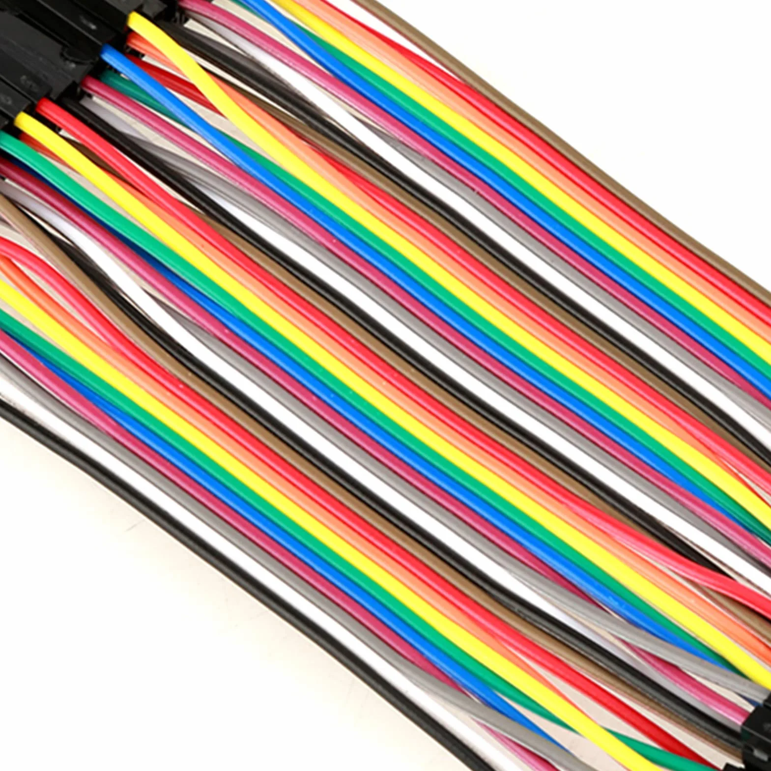 Aramox 5 szt. 40-Pinowe Przewody Połączeniowe żeńskie do żeńskie, Miedziane Kable Taśmowe do Płytek Prototypowych, łatwe Połączenie Pinowe Szybkiego Testowania Obwodów