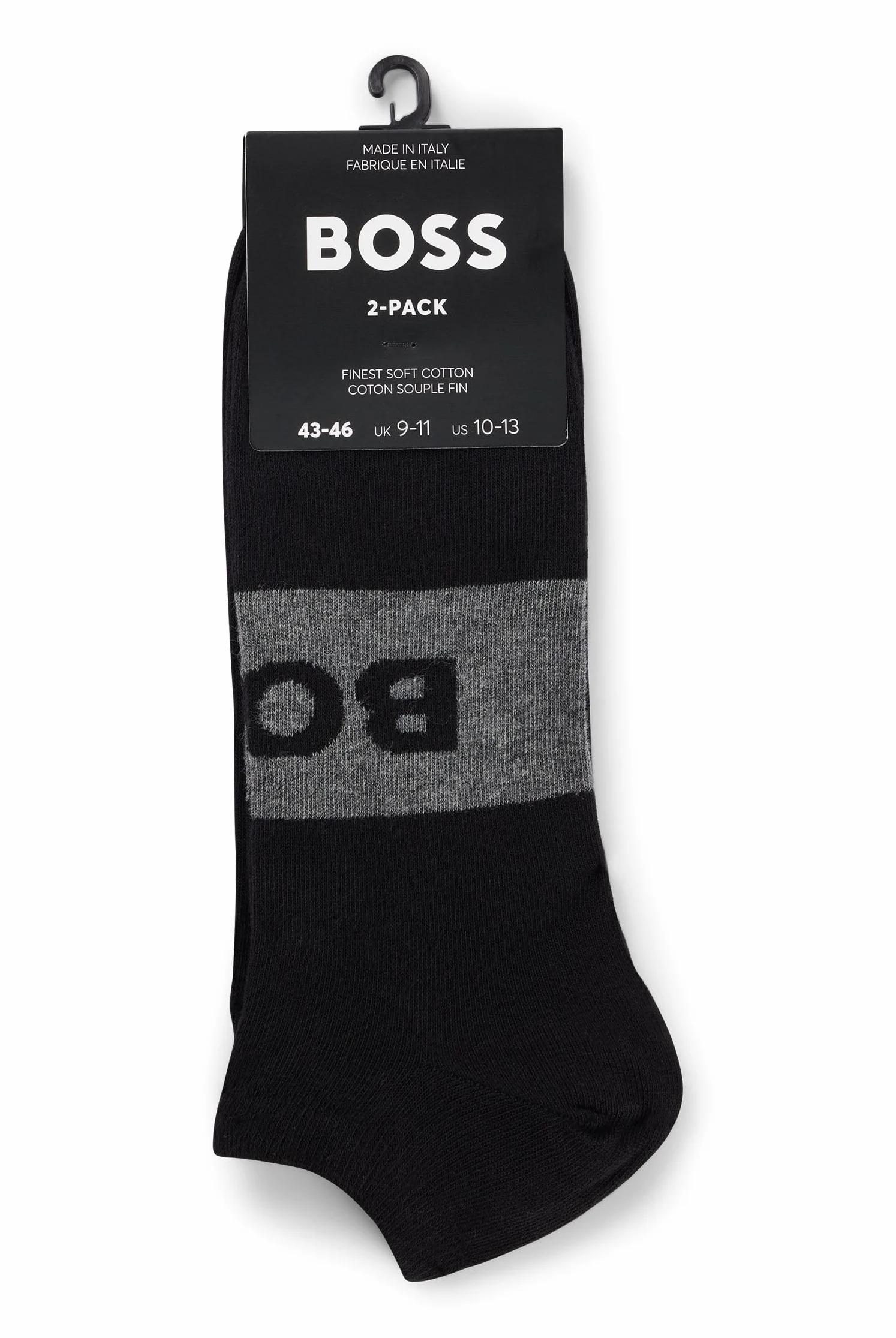 BOSS Skarpety męskie (2 sztuki), Czarny, 43-45 EU