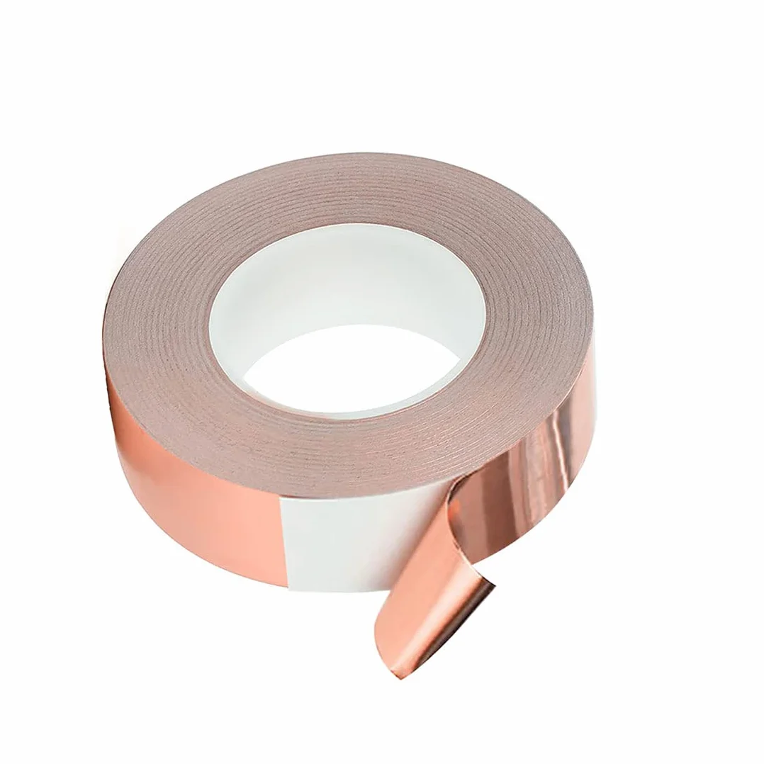 Taśma miedziana samoprzylepna 30m x 30mm, taśma ekranująca EMI, ultra cienka taśma z folii miedzianej, miedziane paski samoprzylepne taśma miedziana, folia miedziana taśma miedziana przeciw ślimakom