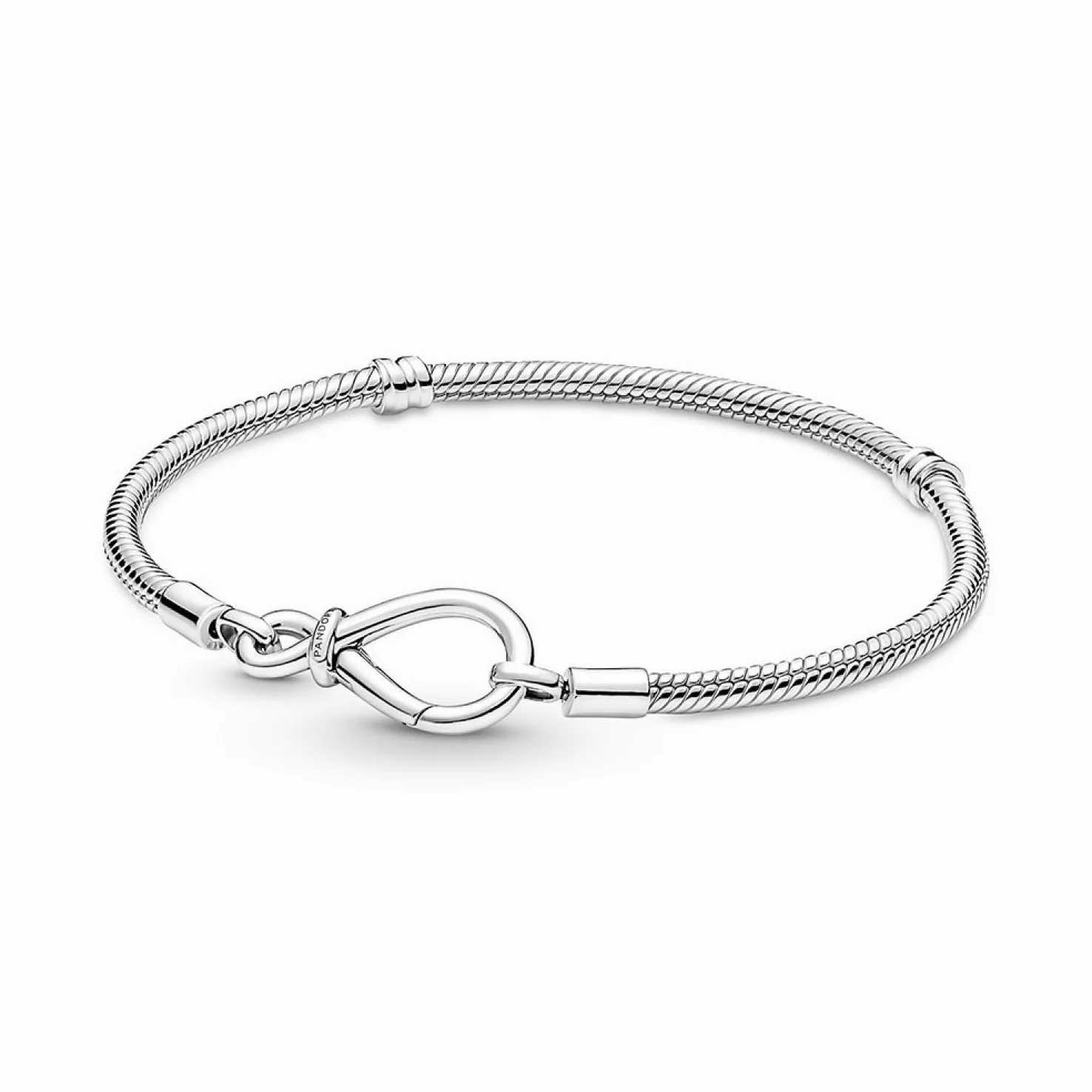 Pandora Moments Bransoletka srebro próby 925 splot wężykowy zapięcie nieskończoność
