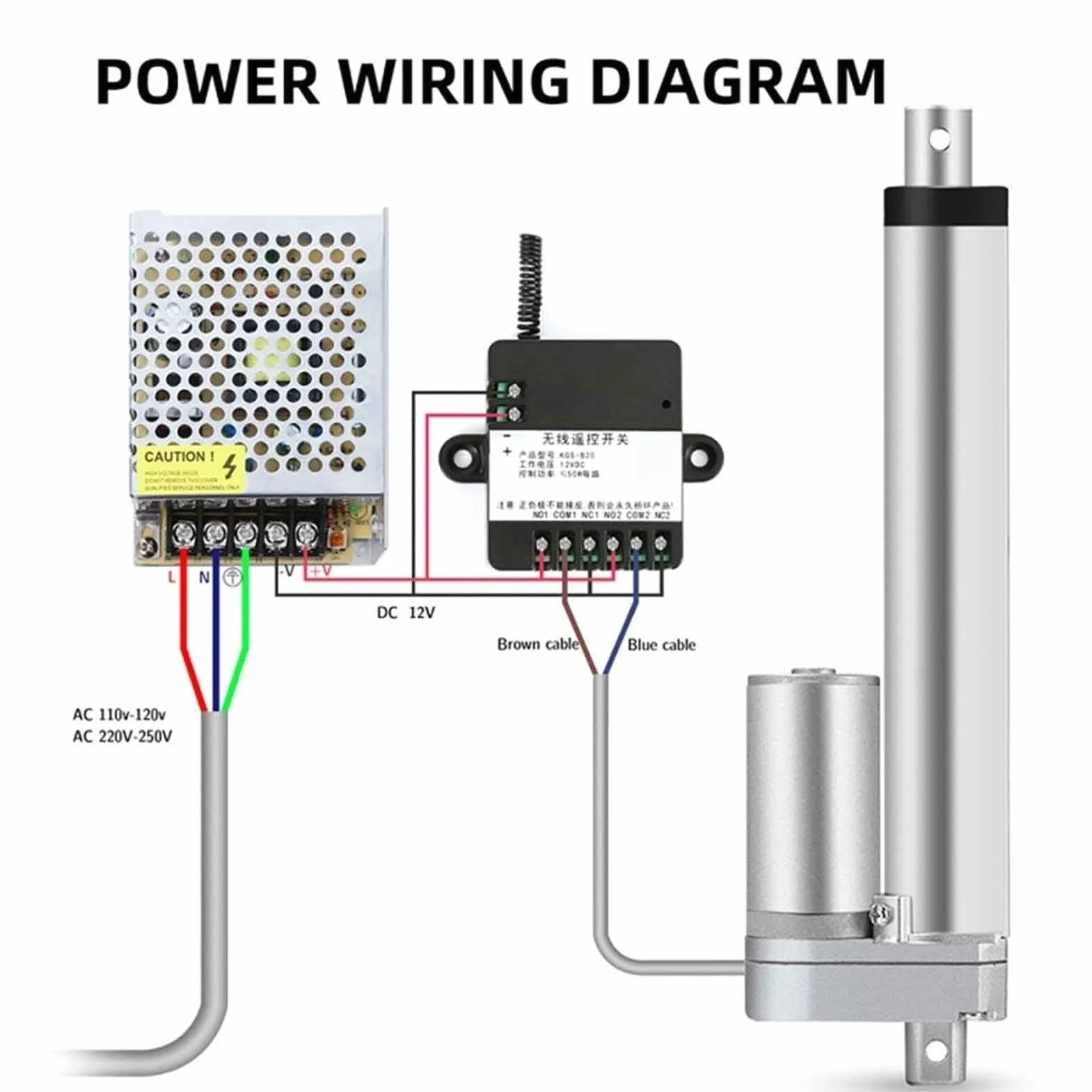 Przełącznik sterowania silnikiem DC 12 v Rorward i kontroler wsteczny Moduł kontrolera elektrycznego siłownika liniowego silnika prądu stałego YIJIAN