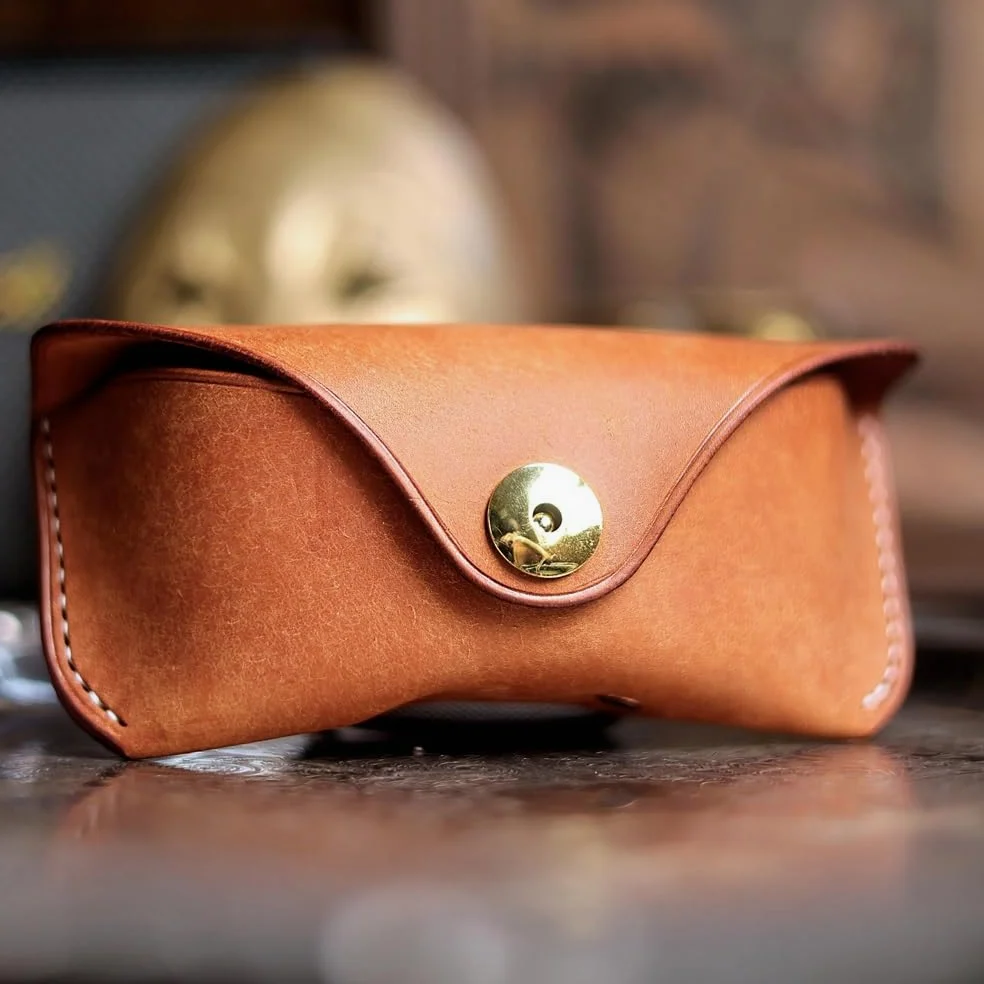 Skórzane etui na okulary przeciwsłoneczne, ręcznie robione etui na okulary retro, etui na okulary przeciwsłoneczne dla mężczyzn i kobiet
