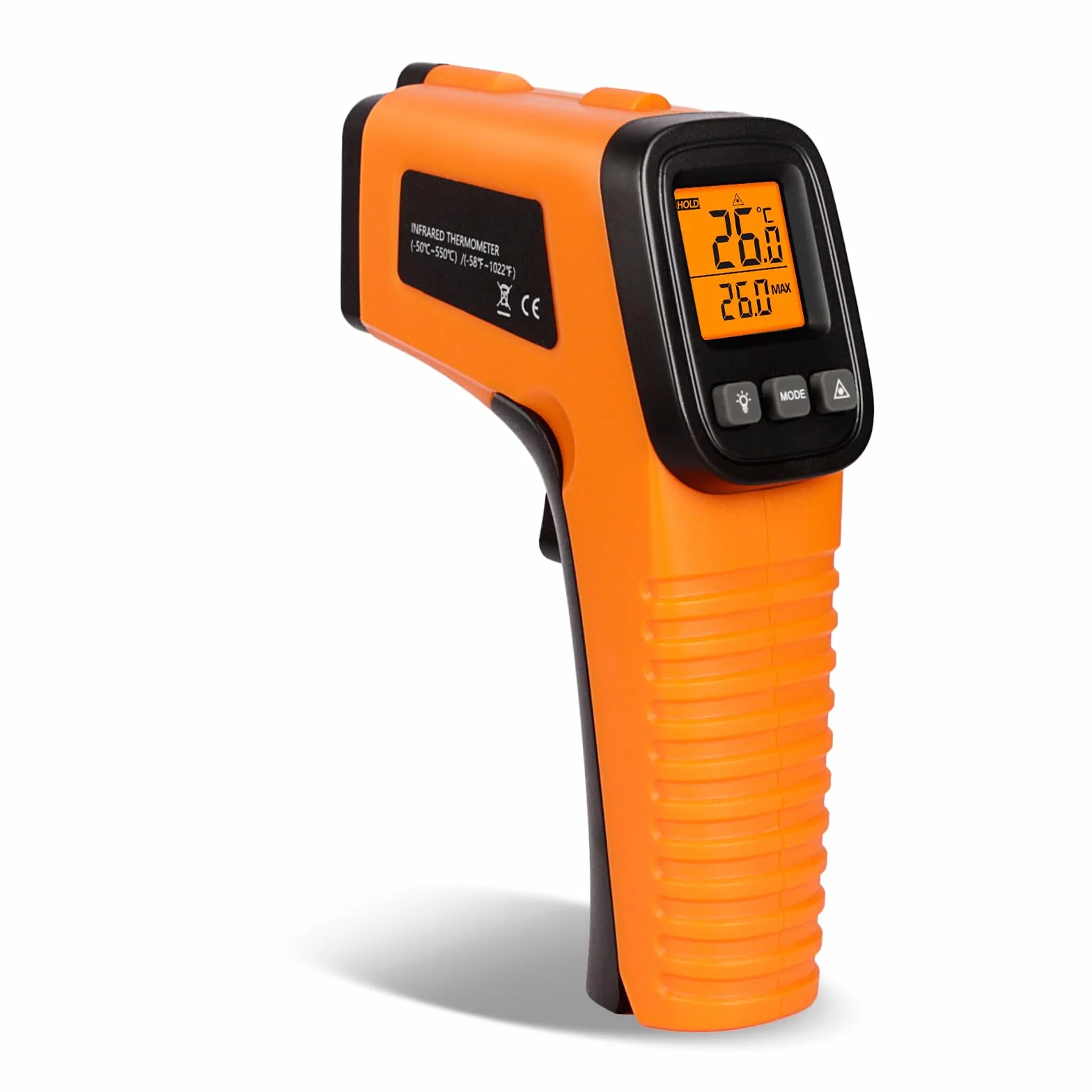 Termometr w Podczerwieni, Termometr -50 ° C -550 °C, Regulowany Parametr Wyświetlacza Lcd (Nie Nadaje Się Dla Osób), do Gotowania/Pizzy Piekarnik/Zamrażarka/Przemysłowy