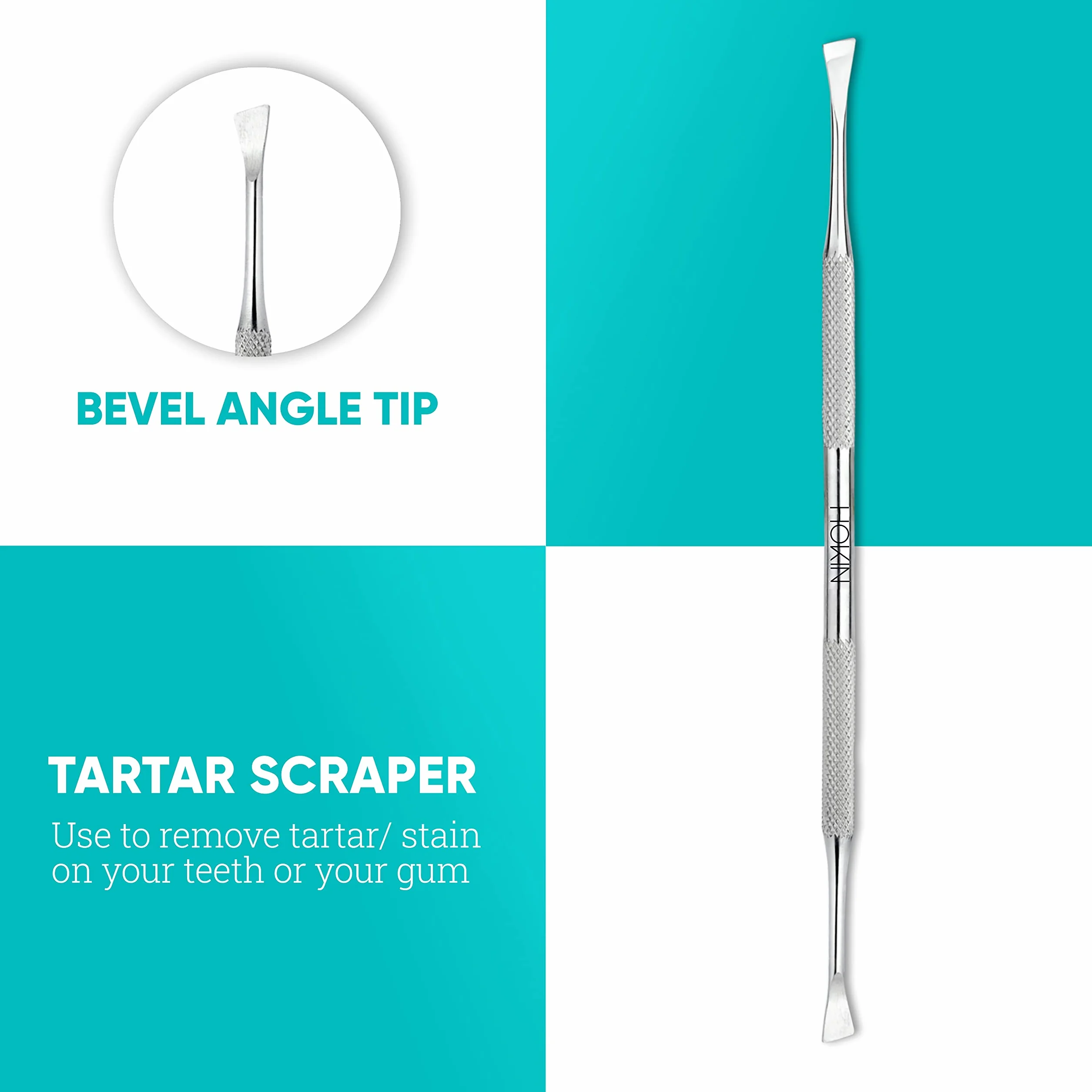 Zestaw do czyszczenia zębów HOKIN Plaque Remover Dental Care Kit Zestaw do pielęgnacji zębów Narzędzia stomatologiczne ze stali nierdzewnej dla mężczyzn, kobiet, dzieci i zwierząt domowych (5)