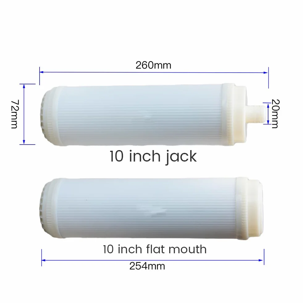 25 cm gniazdo UF membrany ultrafiltracyjne z pustych włókien filtr 0,01 mikrometra membrana o wysokim przepływie UF suche trwałe