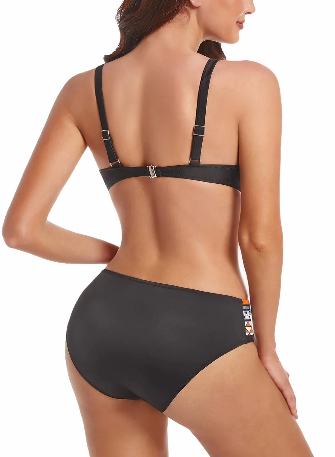 Damski strój kąpielowy w stylu vintage, dwuczęściowy, elegancki wyszczuplający, push-up, plemienne bikini, zestaw bikini