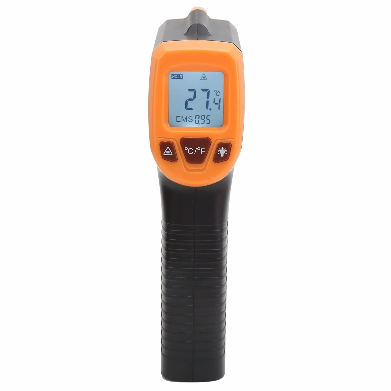 GM320S Termometr Bесконтактowy na Podczerwień, Pistolet do Pomiaru Temperatury z Wyświetlaczem LCD, Zakres -50°C do 600°C, Pomarańczowy, Przemysłowy