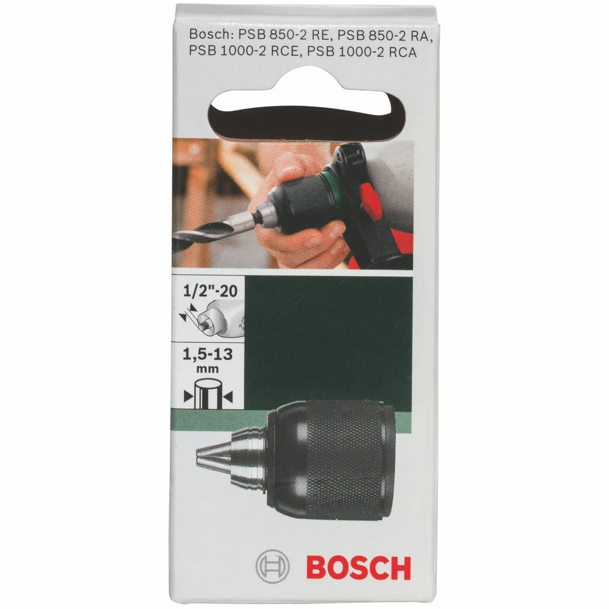 Bosch Szybkozaciskowe uchwyty wiertarskie D = 1,5-13 mm; A = 1/2"-20