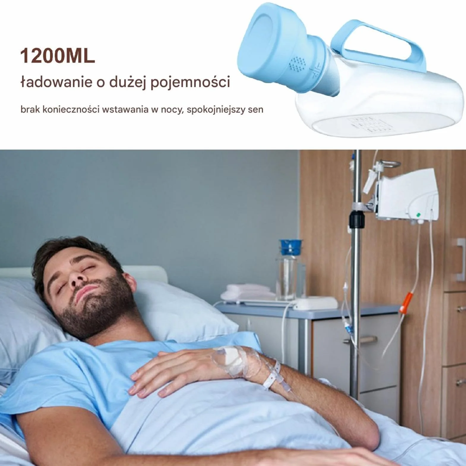 Urinals For Men, Portable Urinal Bottle For Men, 1200ml Male Pee Container, Spill Proof Urinal Bottle, Travel Urinal For Men, Leak Proof Male Urinal, Odor Resistant Pee Bottle