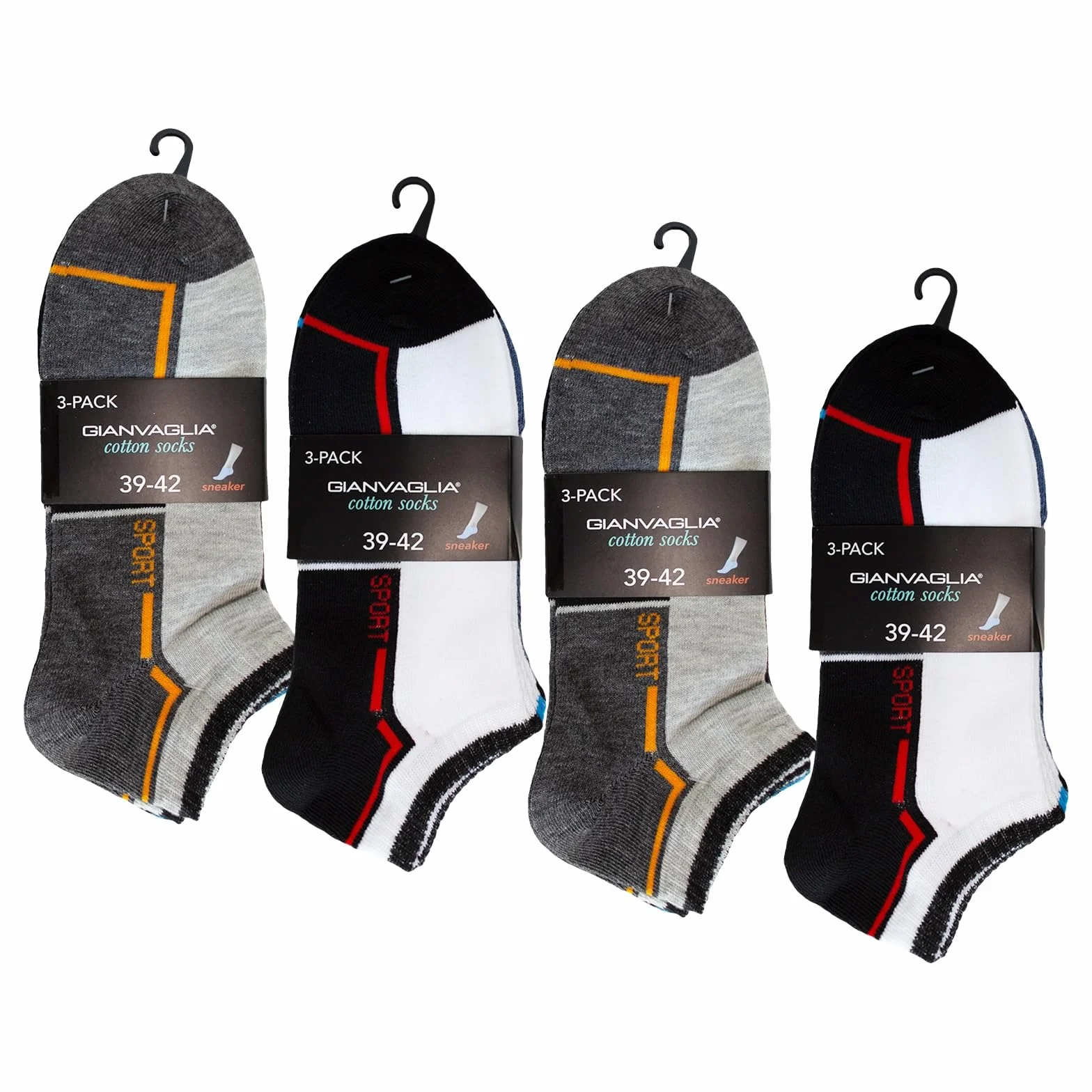 BestSale247 Damskie męskie skarpety do sneakersów (12 par), oddychające, krótkie, bawełniane