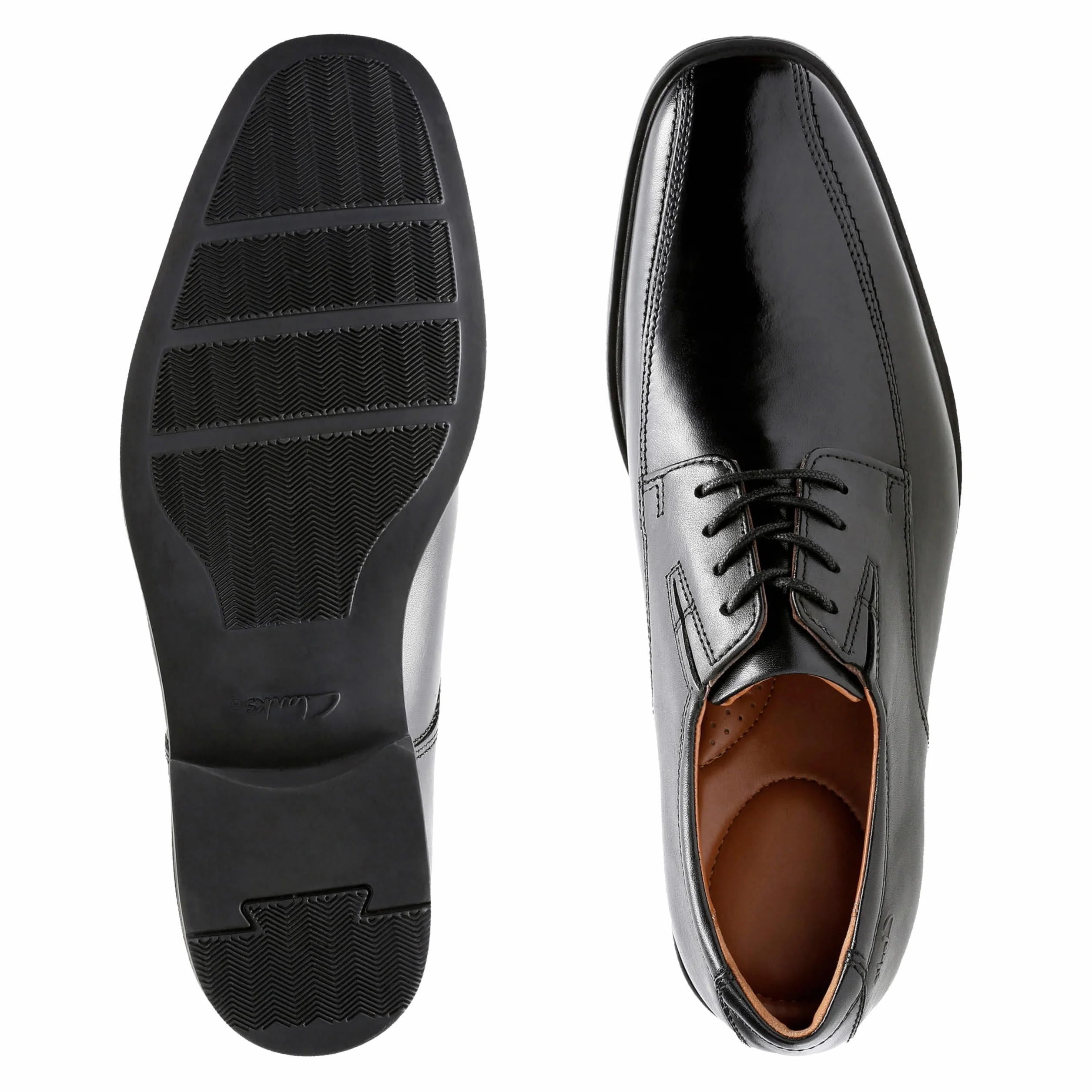 Clarks Tilden Walk Mens Black Leather, 11