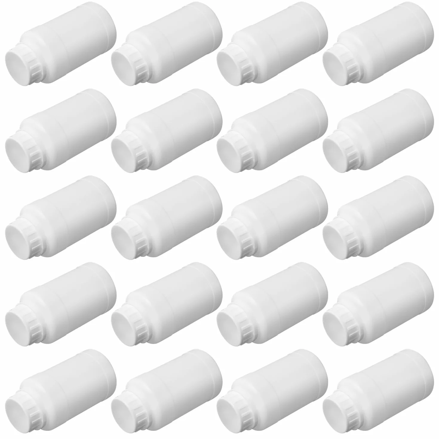 Othmro 20 szt. plastikowych butelek 250 ml, laboratoryjna butelka na odczynniki chemiczne, długość 119 mm szeroka butelka na odczynnik laboratoryjny, pojemnik do przechowywania próbek do
