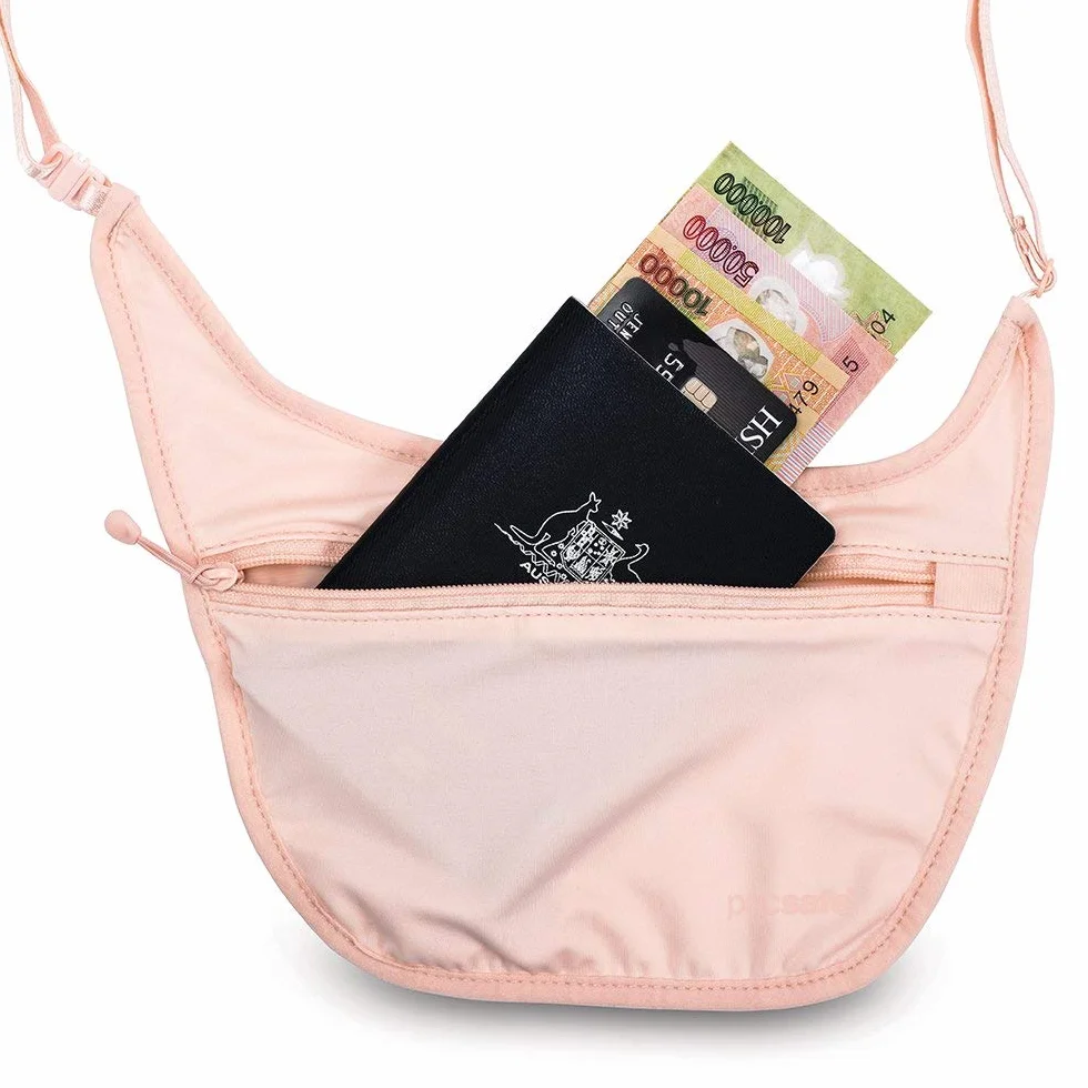 Pacsafe Coversafe S80 etui na ciało akcesoria podróżne schowek na szyję Różowy Orchid Pink 20 cm