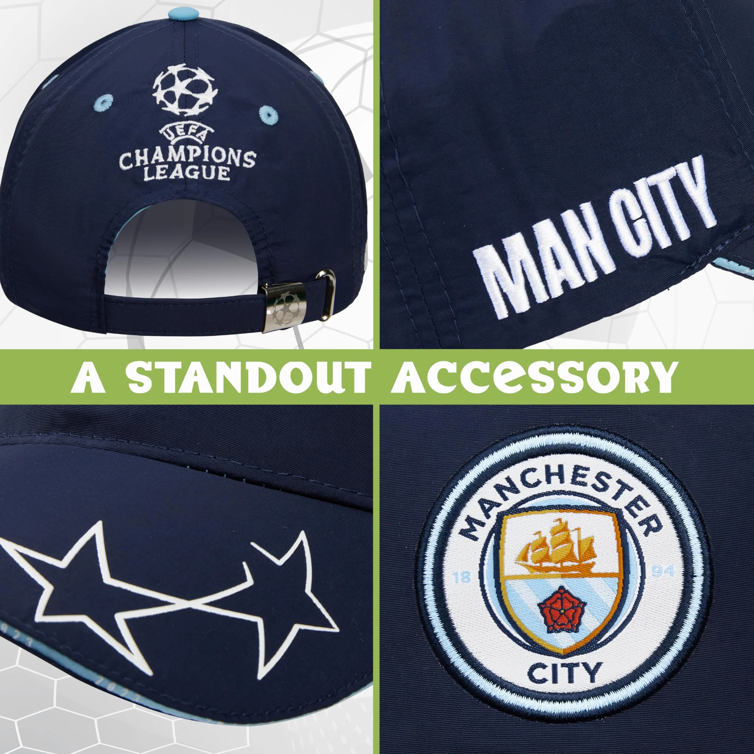 Manchester City FC Czapka baseballowa chłopięca granatowa rozmiar uniwersalny