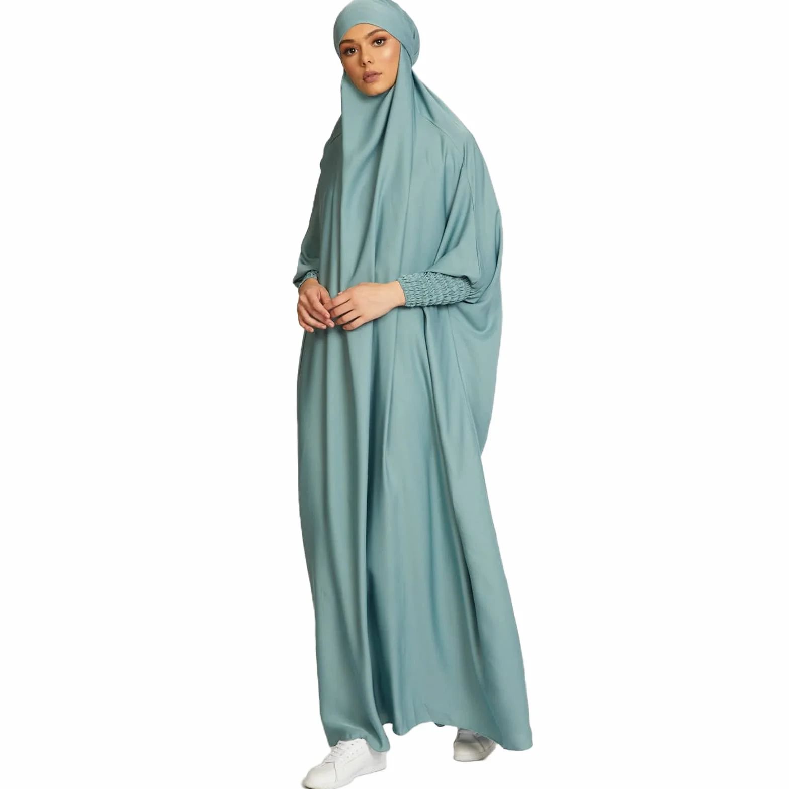 BRONG Jilbab Sukienka Muzułmańska Maxi z Hidżabem