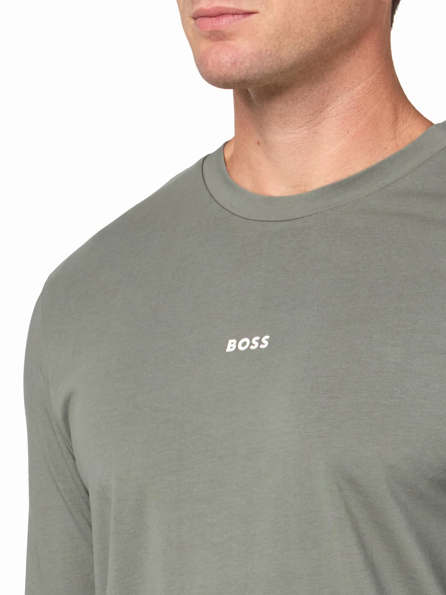 BOSS Męska koszula bawełniana z małym logo na klatce piersiowej o regularnym kroju, Fossil Grey, XXL