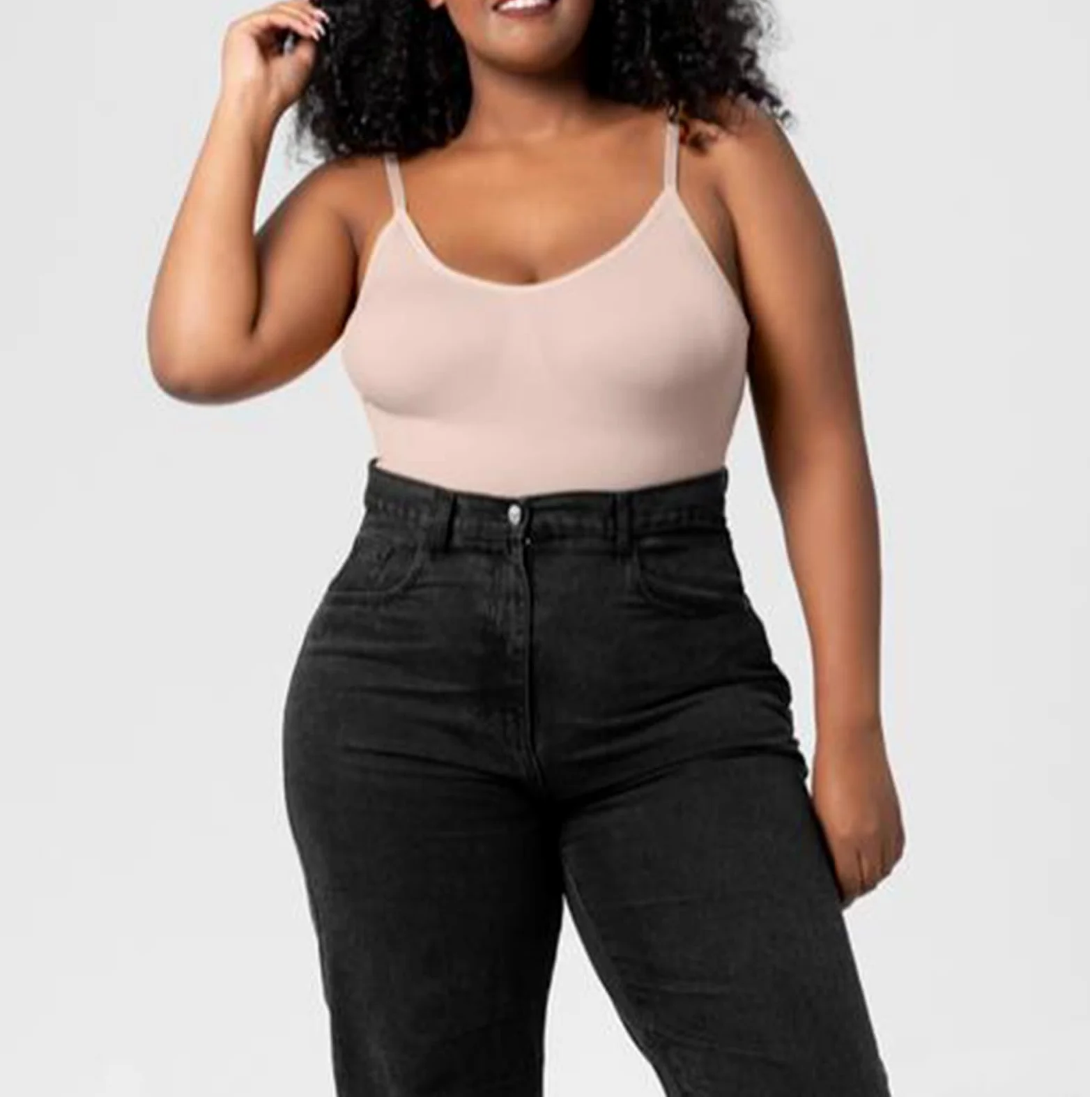 LYGXWJFC Body dla kobiet Bielizna modelująca brzuch Bezszwowe rzeźbienie Backless Stringi Body Tank Top