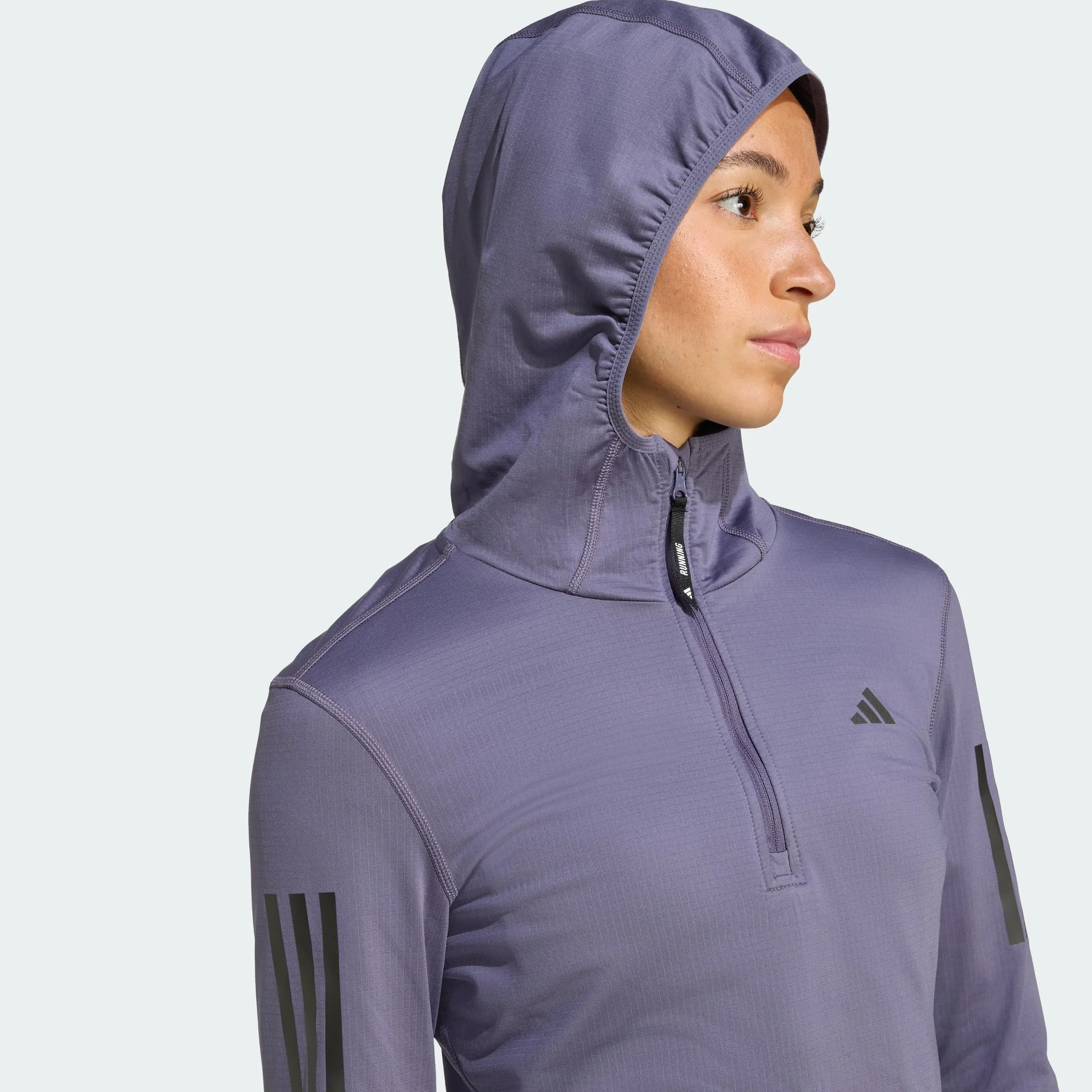 adidas Kobiety Own the Run Winterized Hooded Half-Zip, Preloved Violet, L