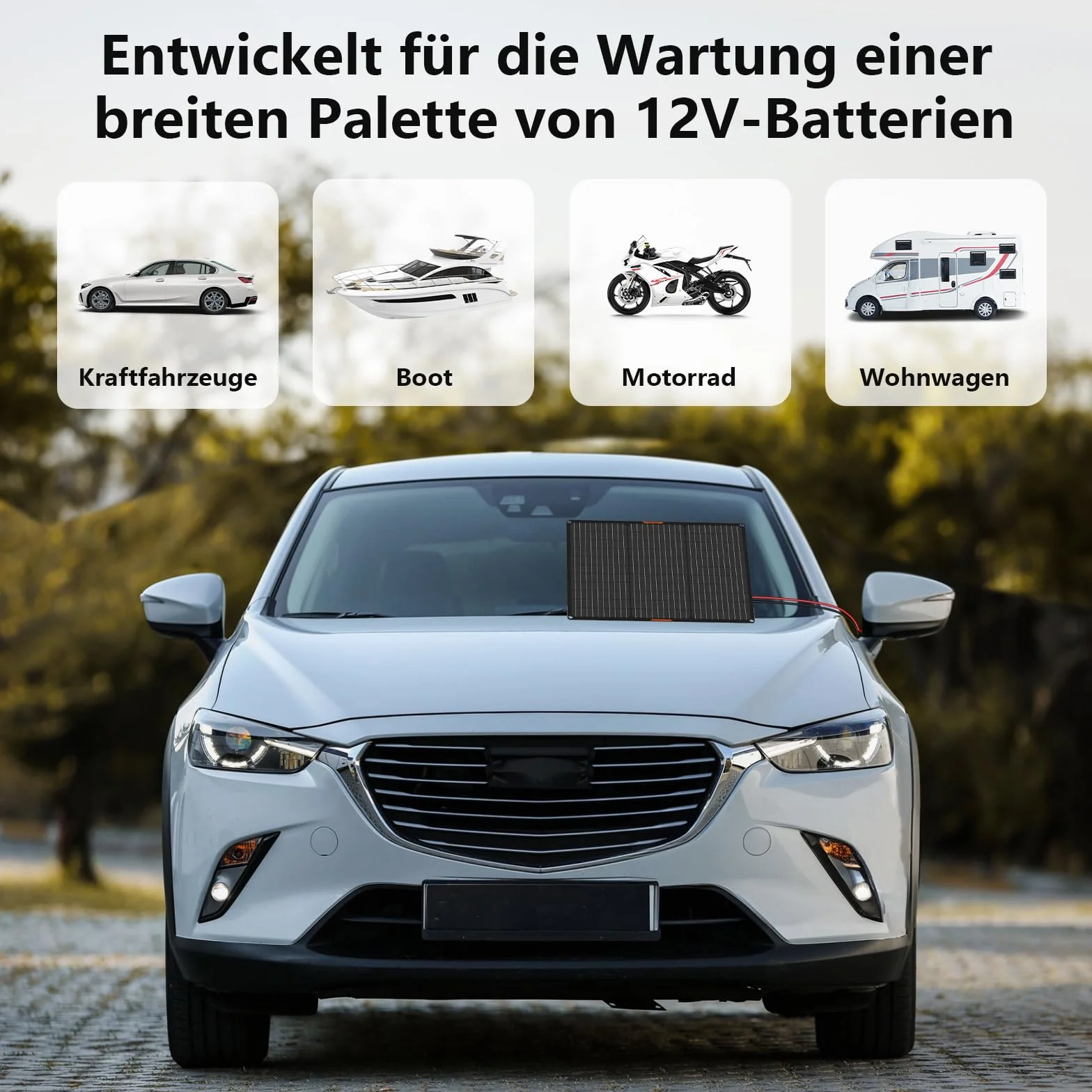 Panel słoneczny 50 W 12 V Samochodowa ładowarka słoneczna wodoodporna przenośna ładowarka słoneczna konserwacja samochodów łodzi motoryzacyjnych RV