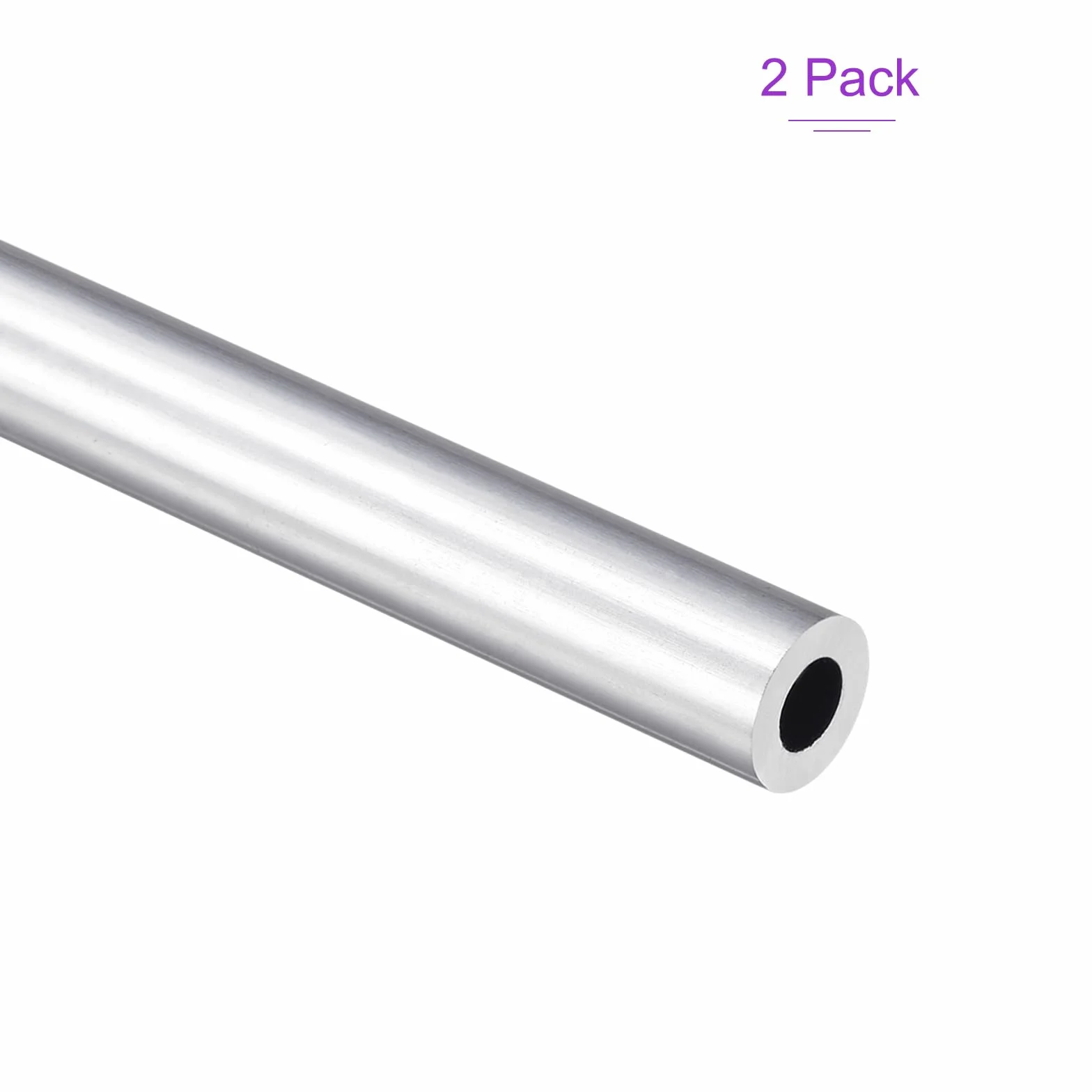 DMiotech 2-pak (10 mm śr. x 6 mm ID) 6063 aluminiowa okrągła rura o długości 200 mm przemysłowe metalowe rury do maszyn rama budowa projektów DIY