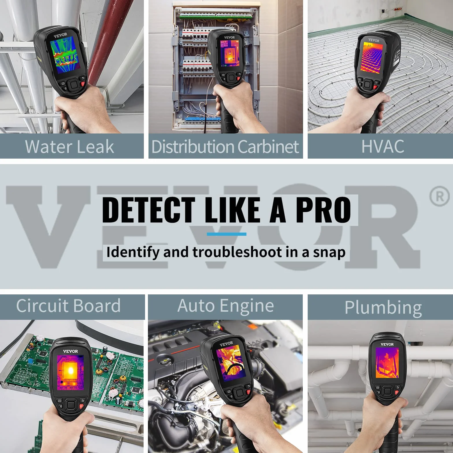 Vevor Sc240 Thermal Imaging Camera Termowizor, Czarny, 64 Gb