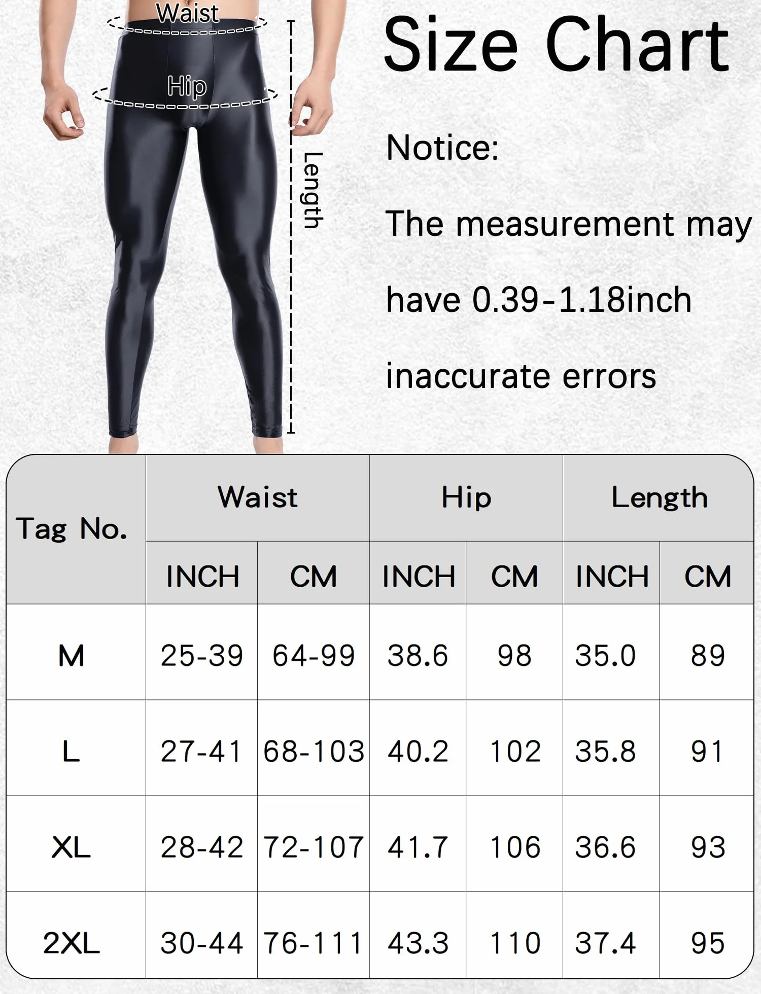 AIEOE Męskie legginsy, olejne, błyszczące, rozciągliwe, gładkie spodnie, bardzo duże rozmiary, błyszczące rajstopy, slim fit, długie spodnie M-XXL