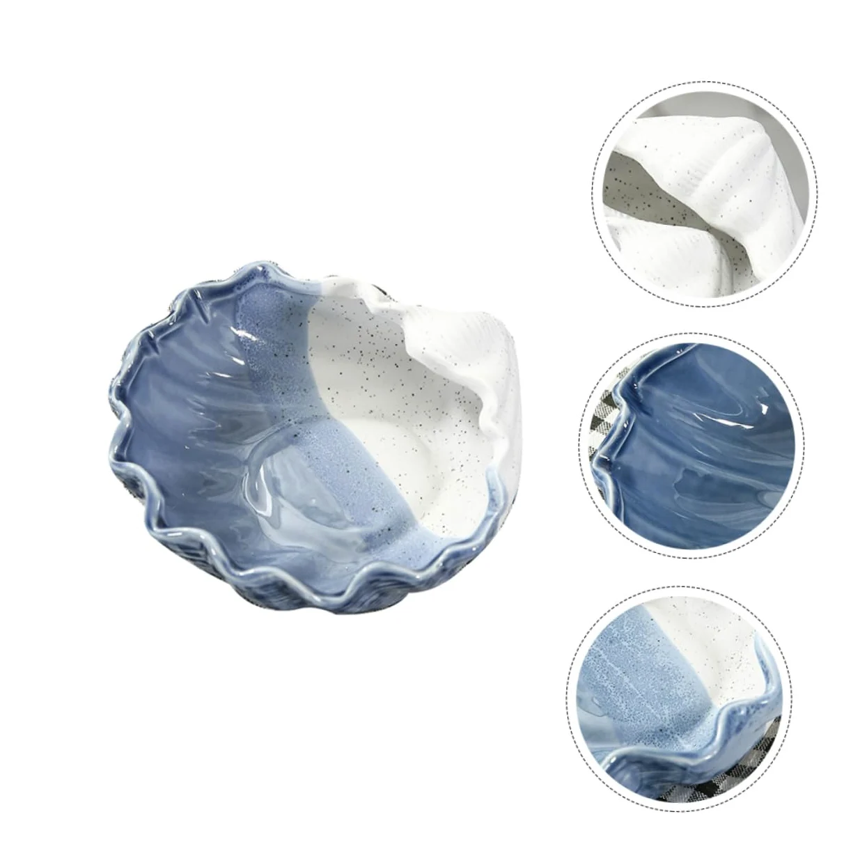 3 szt. Taca na biżuterię Ozdobna muszla Miska do serwowania Ceramiczny uchwyt na przybory kuchenne Dekoracje na stół Organizer na kosmetyki Talerze na przystawki Kobiecy pojemnik na biżuterię Miska de
