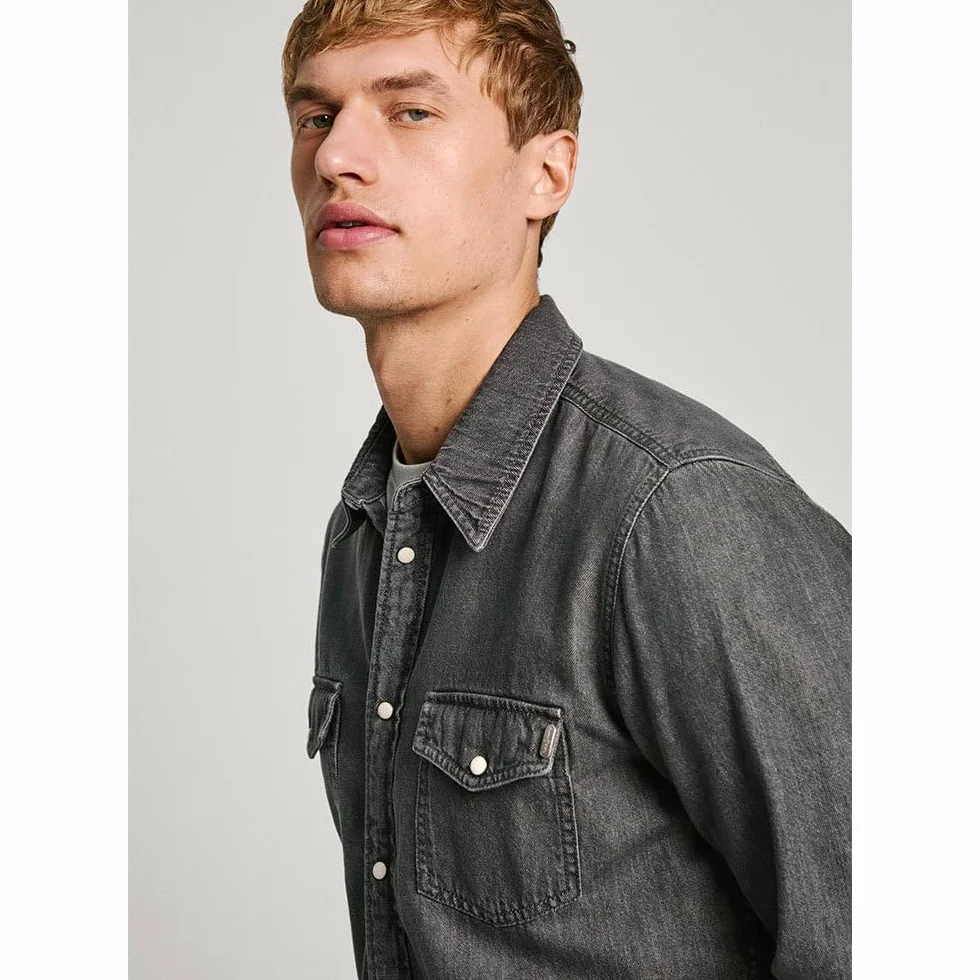 Pepe Jeans Męska koszula regularna, koszula, niebieska, XL, Niebieski (Denim-xm6), XL